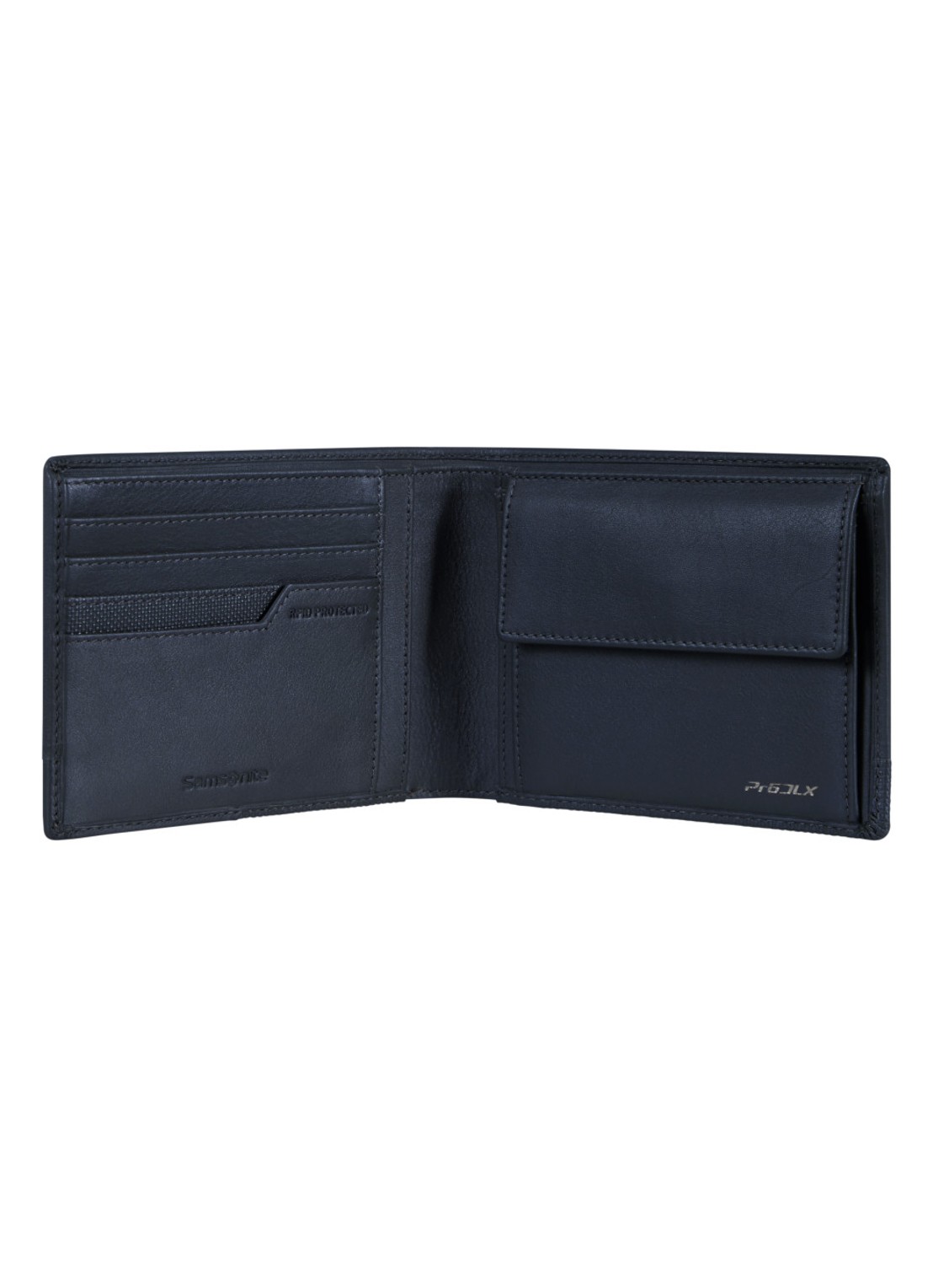Samsonite Pro-DLX 6 portemonnee van leer - voorkant 2 donkerblauw