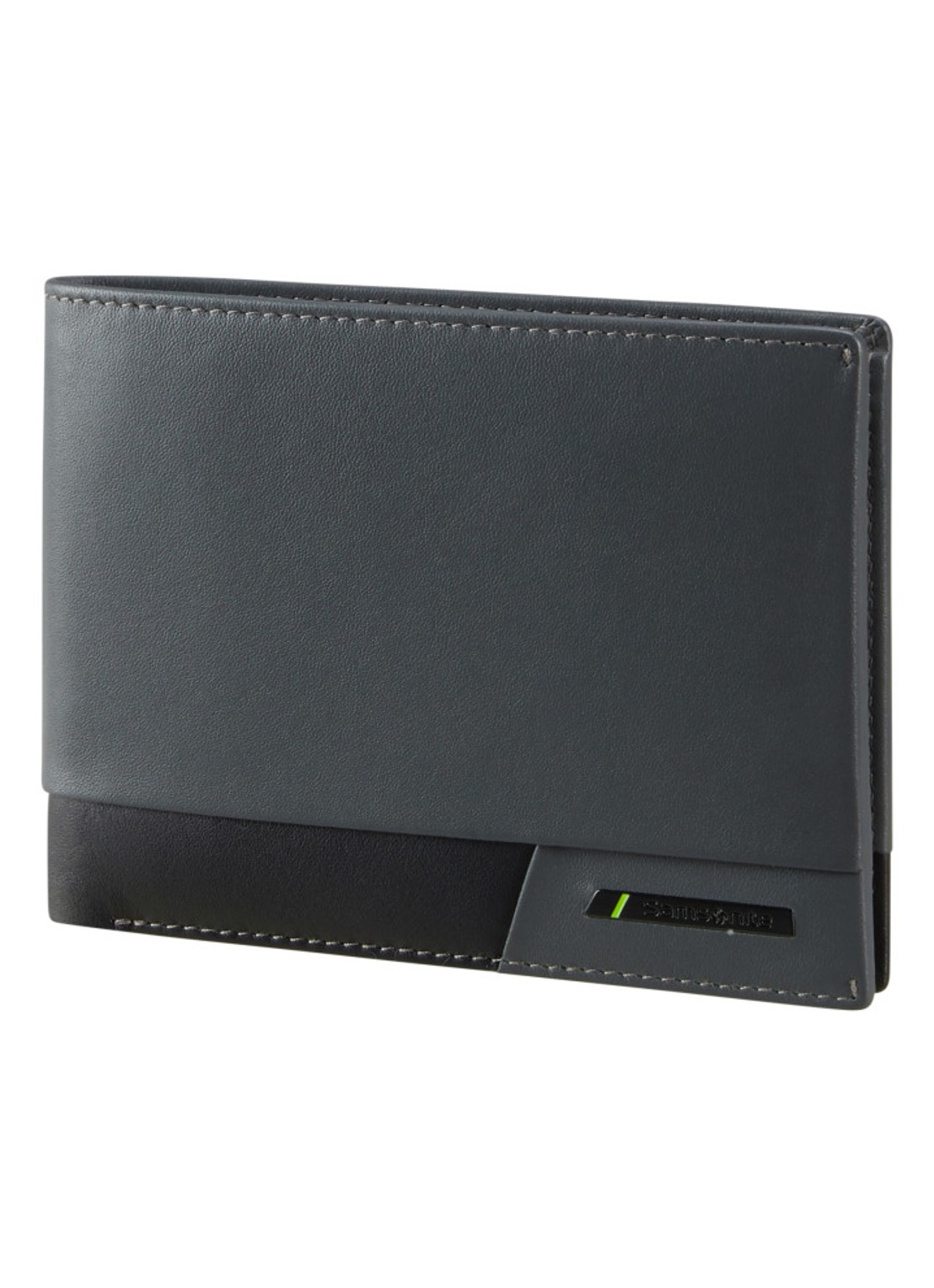 Samsonite Pro-DLX 6 portemonnee van leer - detail 2 blauwgrijs