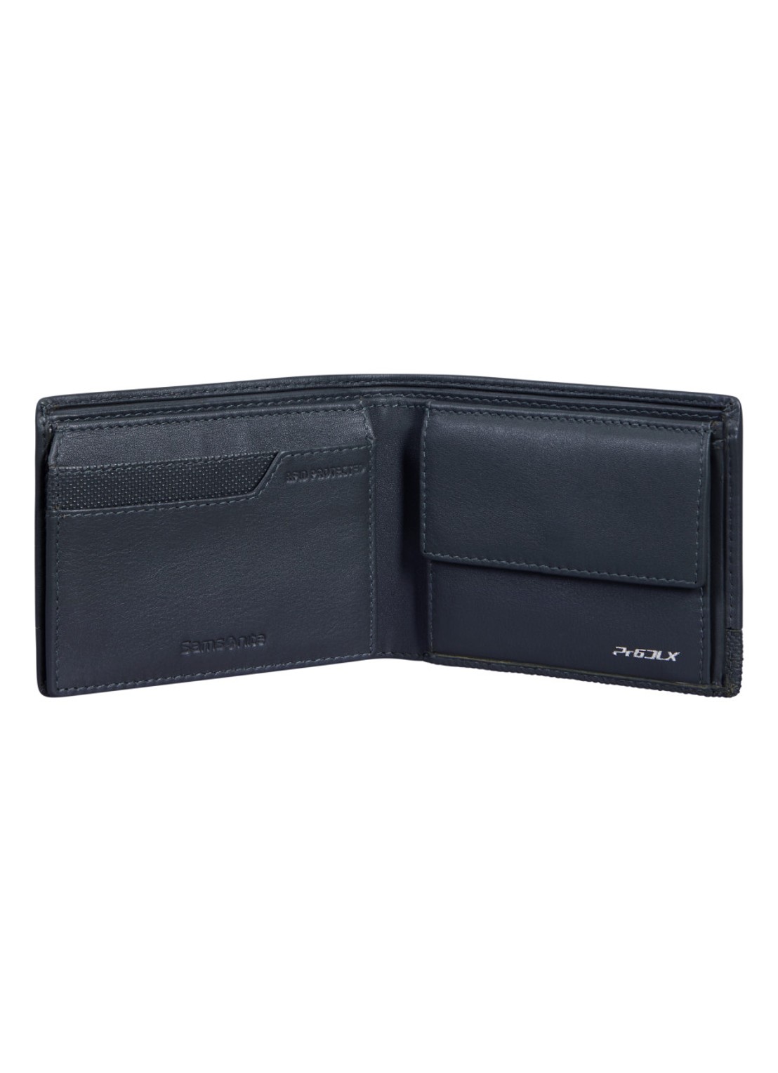 Samsonite Pro-DLX 6 portemonnee van leer - voorkant 3 donkerblauw
