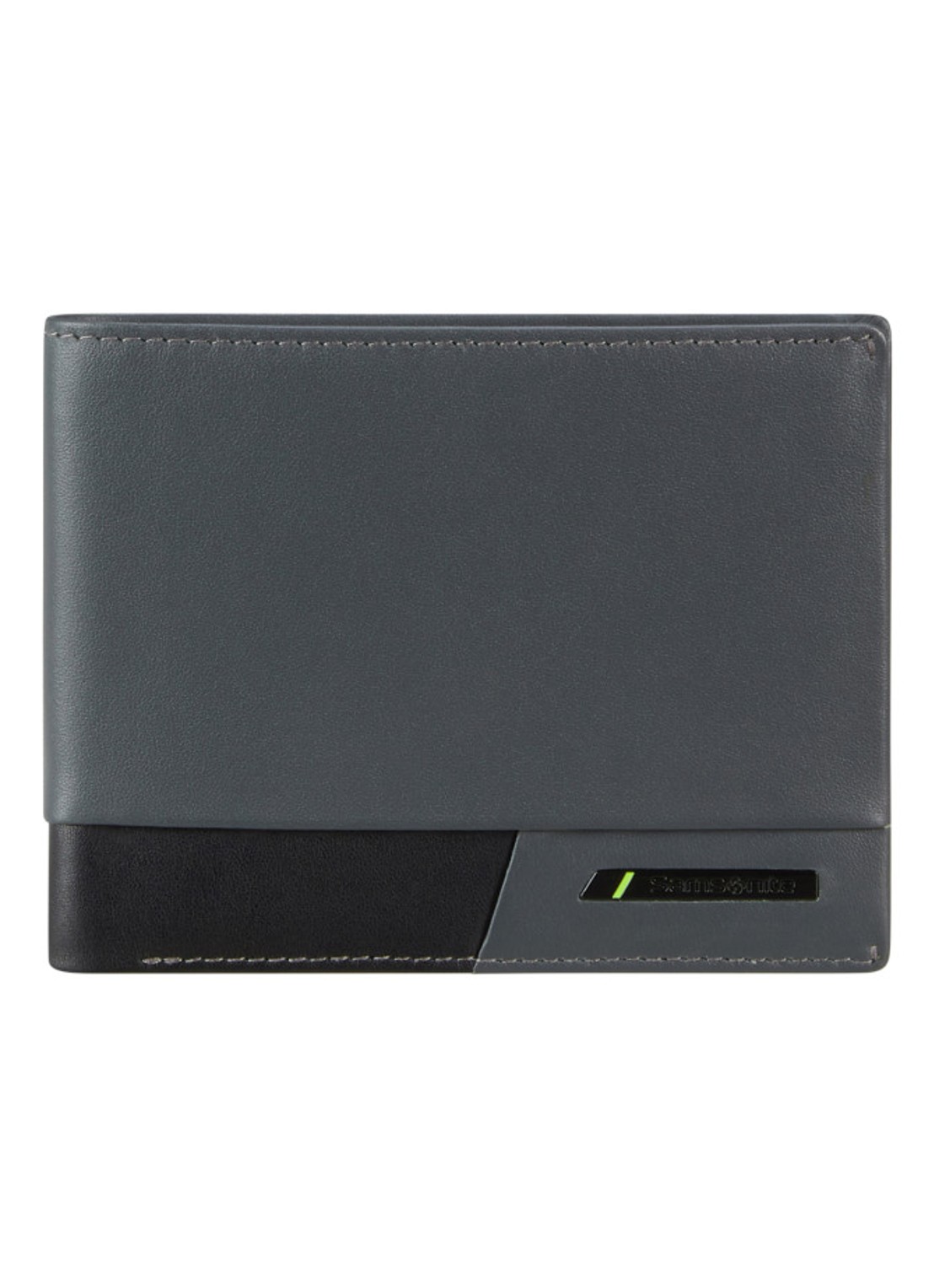 Samsonite Pro-DLX 6 portemonnee van leer - voorkant blauwgrijs