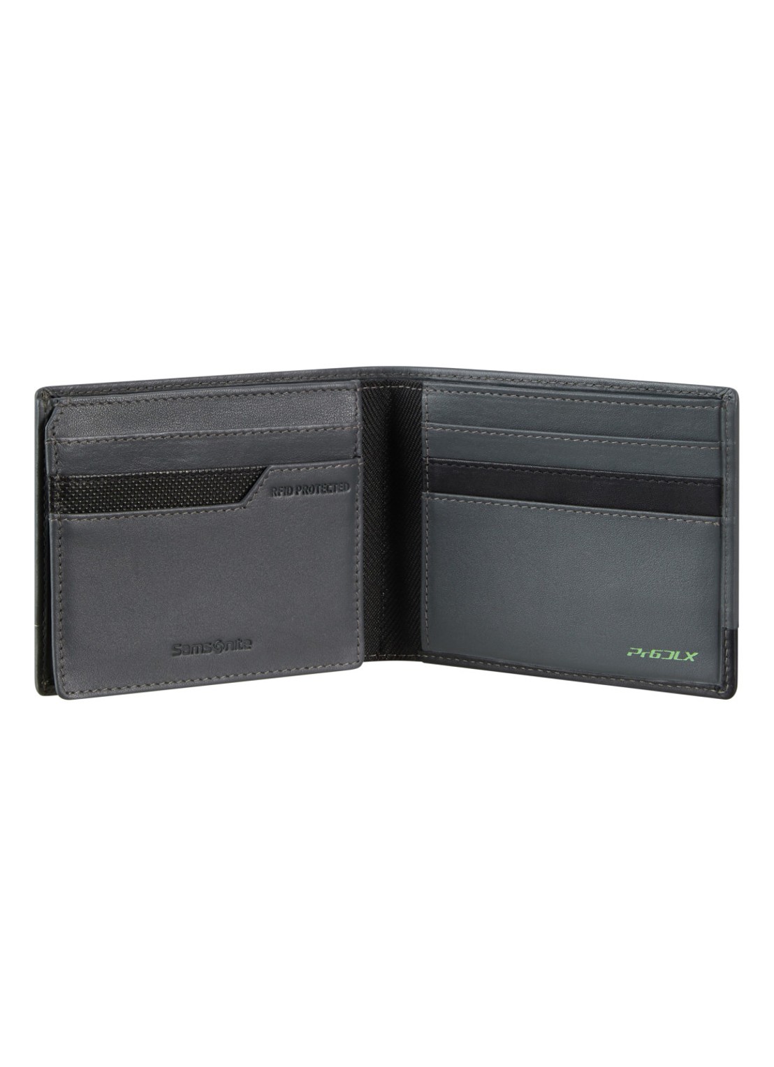 Samsonite Pro-Dlx 6 Slg portemonnee van leer - voorkant 3 grijs