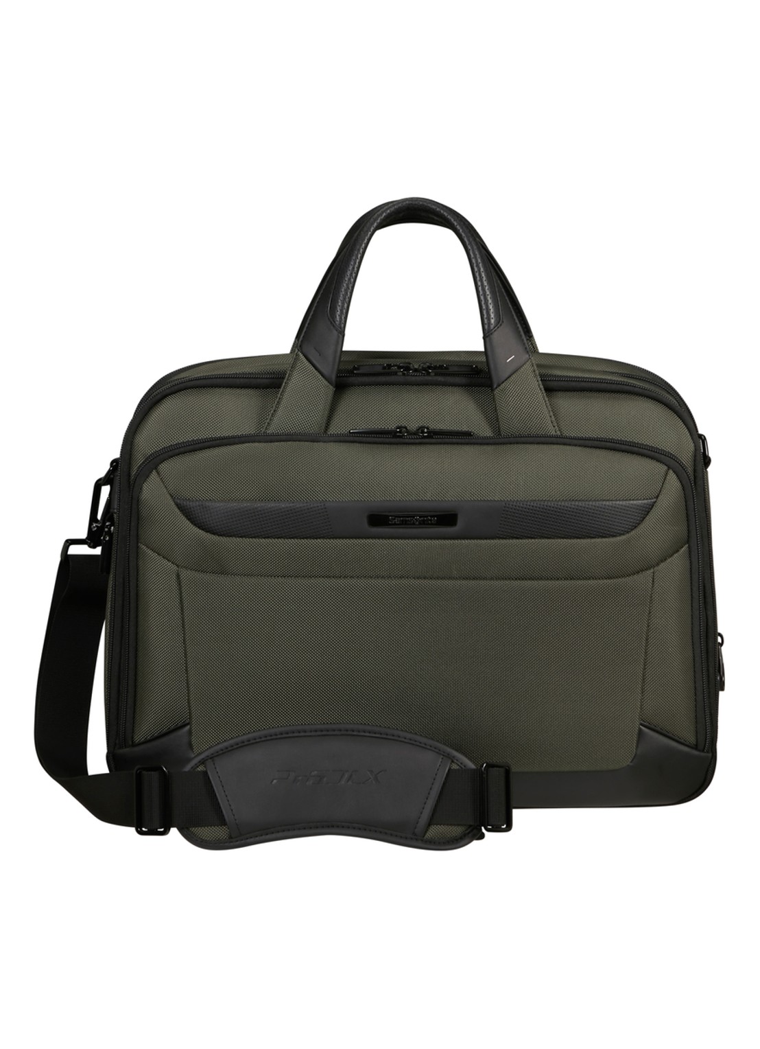 Samsonite Pro-DLX 6 vergrootbare businesstas met 15,6 inch laptopvak - voorkant 3 legergroen