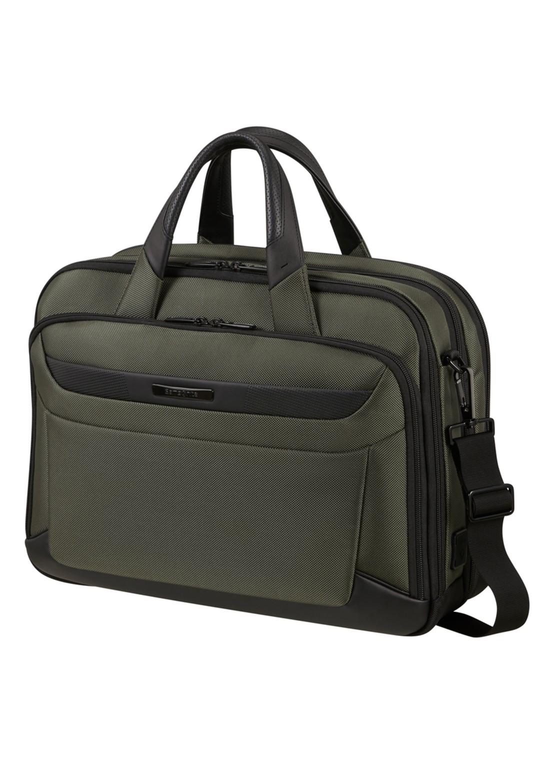 Samsonite Pro-DLX 6 vergrootbare businesstas met 15,6 inch laptopvak - voorkant 4 legergroen