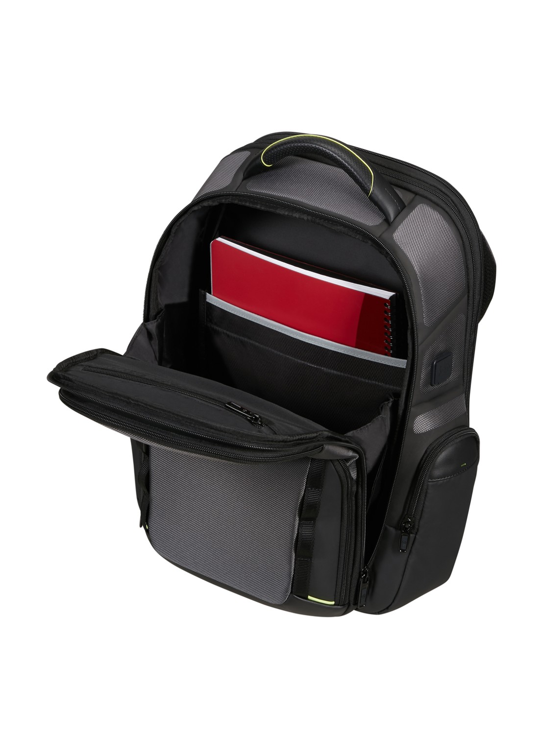 Samsonite Pro-DLX 6 vergrootbare rugzak met 15,6 inch laptopvak - achterkant 4 donkergrijs