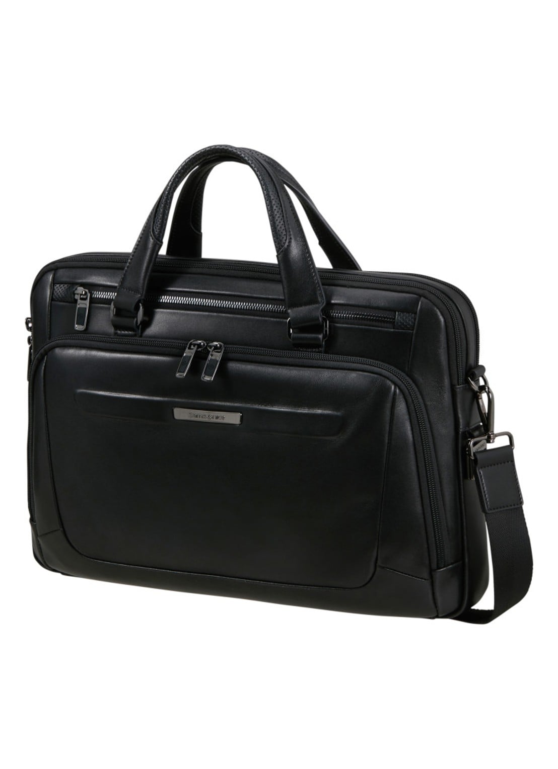 Samsonite PRO-DLX businesstas met 15,6 inch laptopvak - voorkant 3 zwart