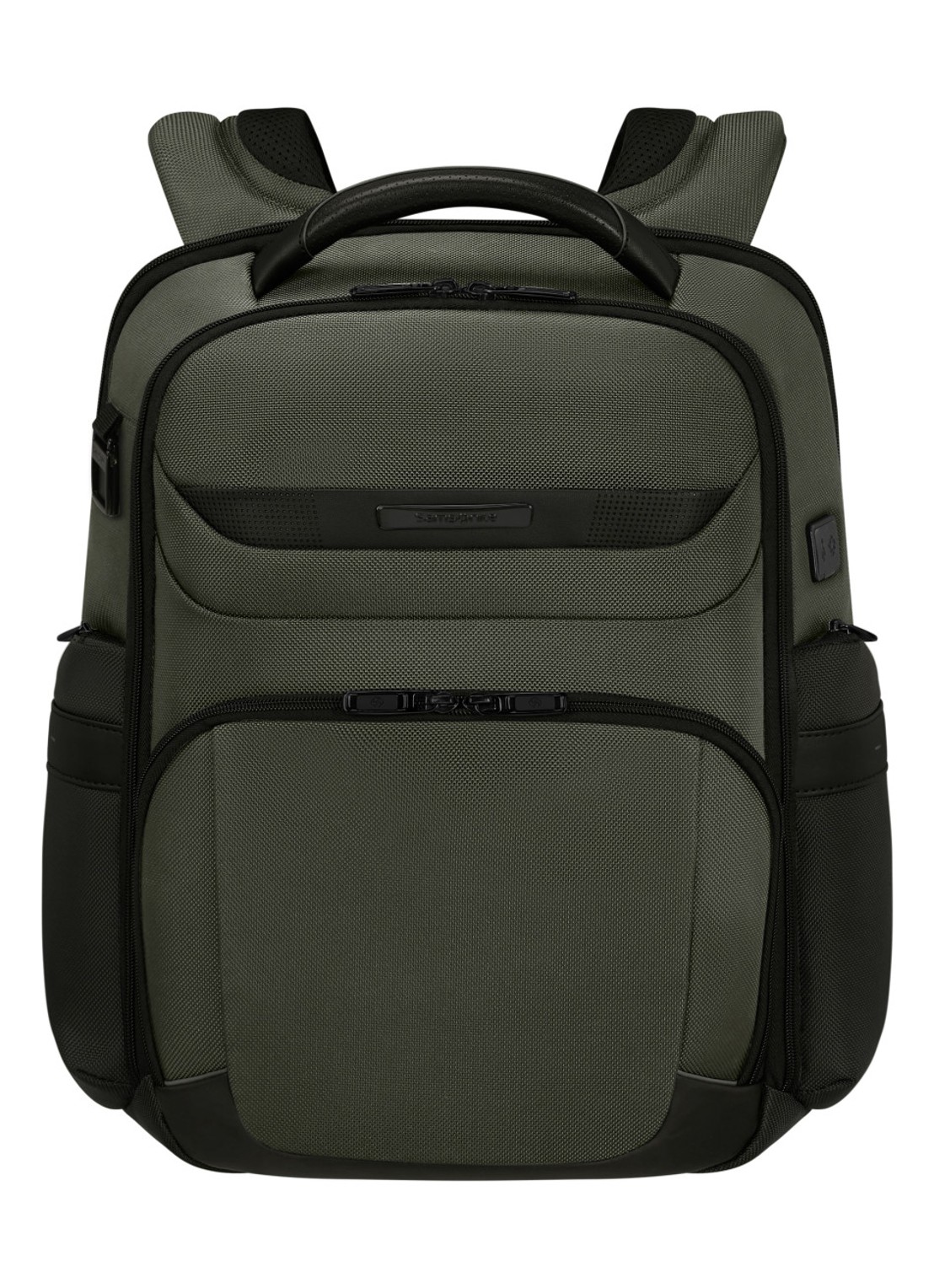 Samsonite Pro-DLX rugzak met 15,6 inch laptopvak - voorkant 2 olijfgroen