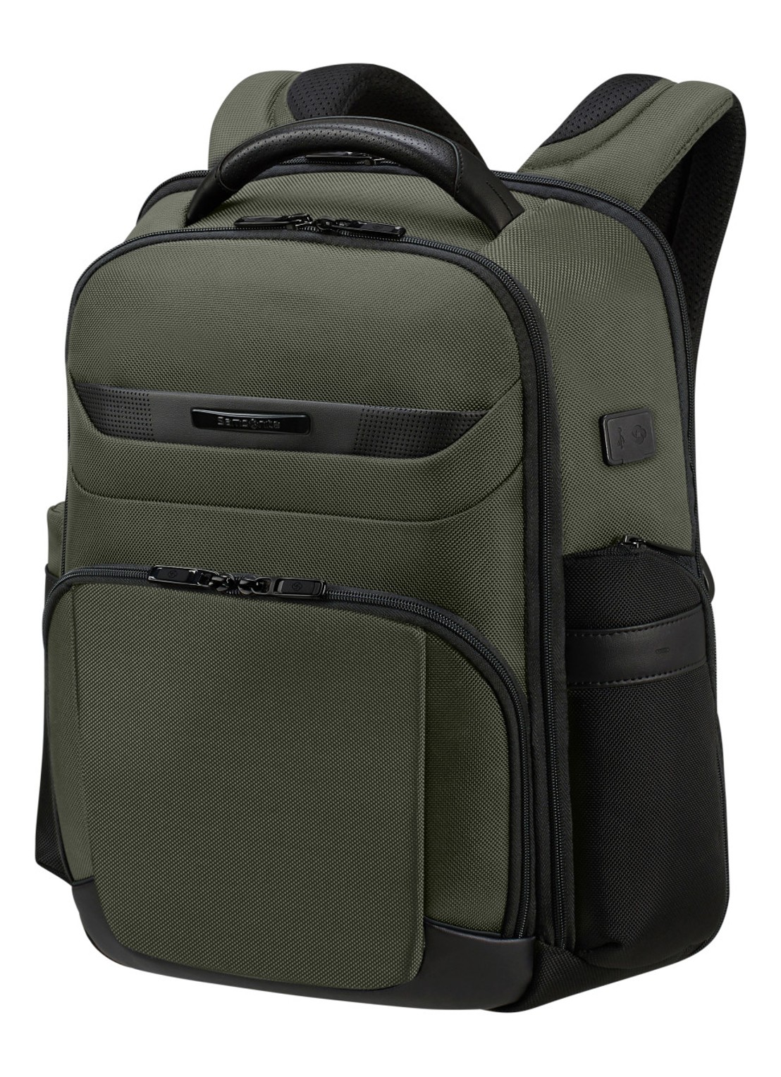 Samsonite Pro-DLX rugzak met 15,6 inch laptopvak - voorkant 3 olijfgroen