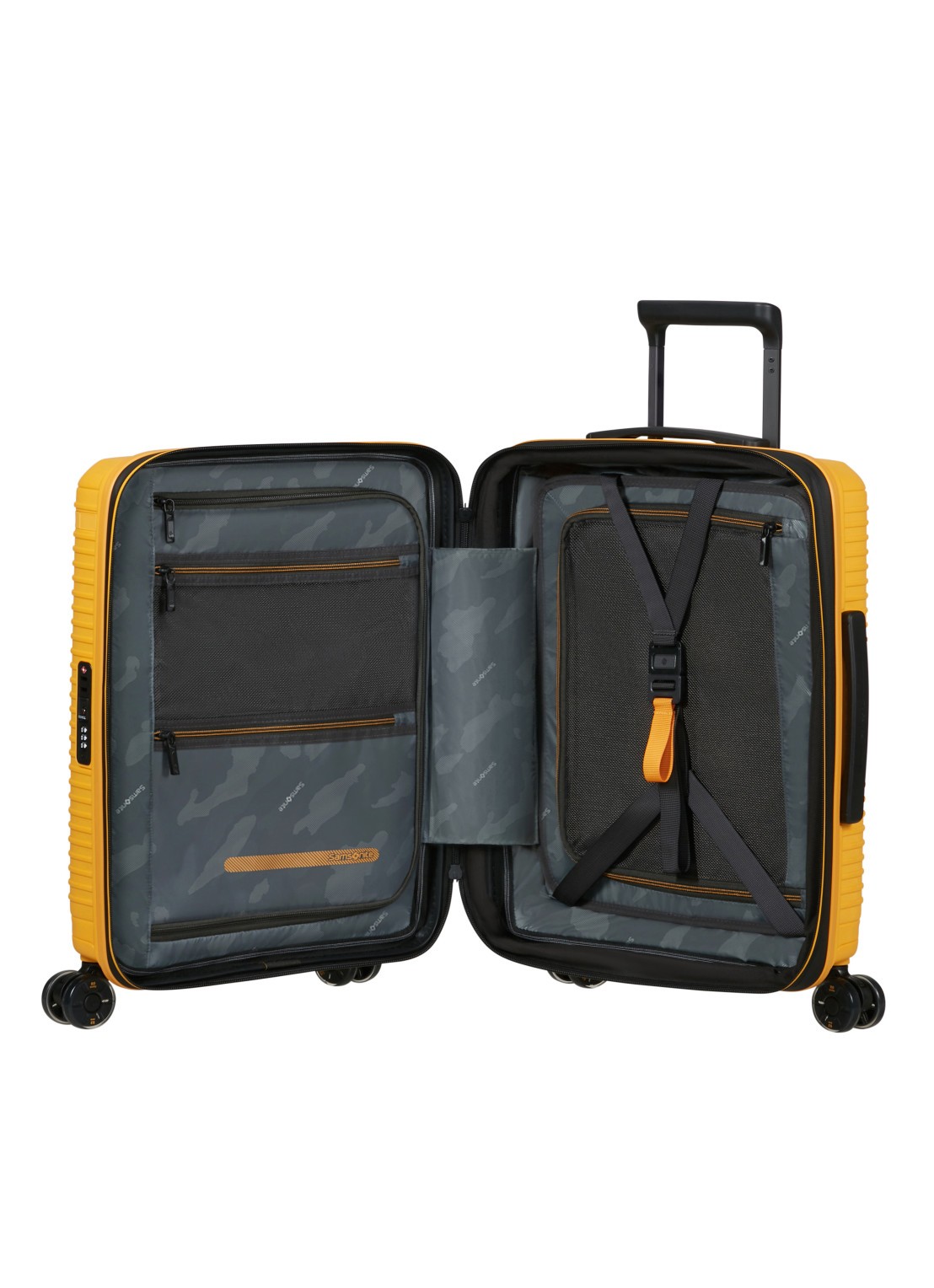 Samsonite Prodiver vergrootbare spinner 55 cm - achterkant geel