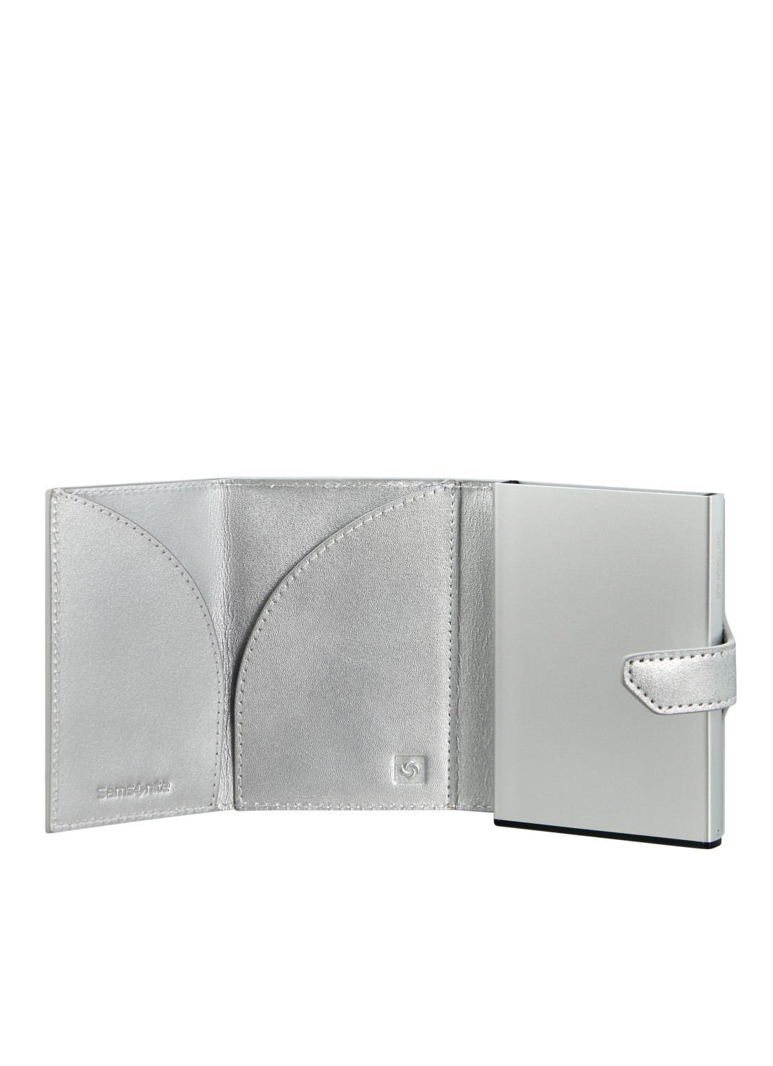 Samsonite Proxis pasjeshouder met metallic finish - voorkant 2 zilver