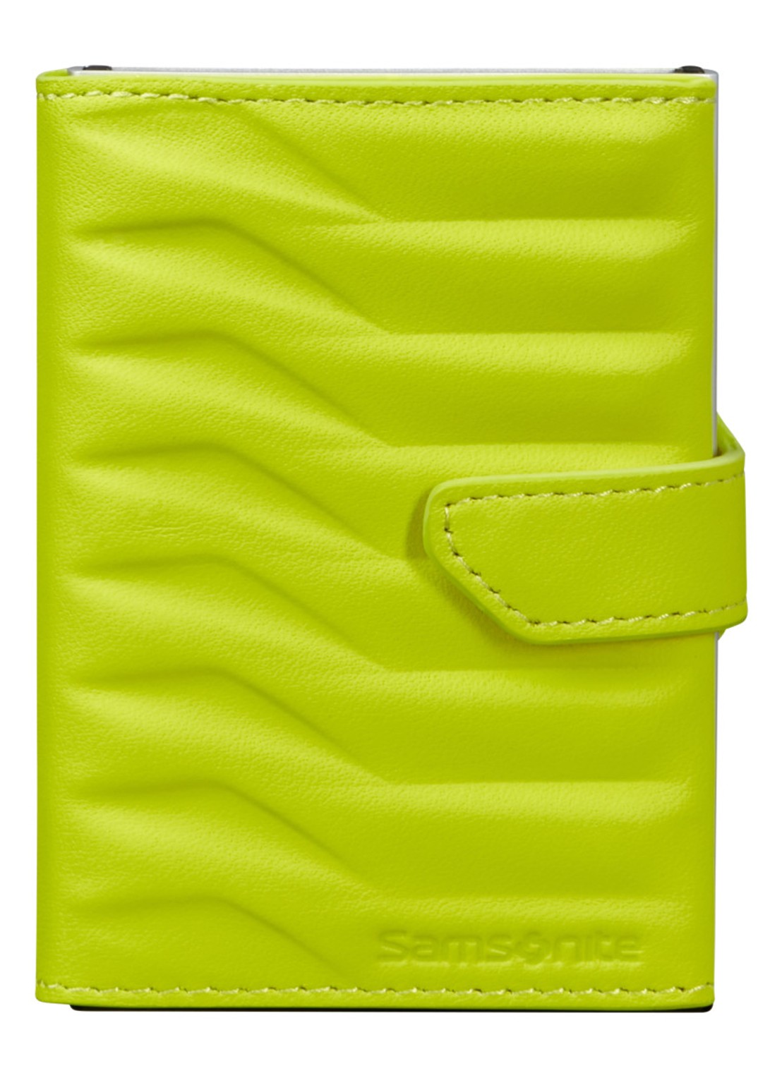 Samsonite Proxis pasjeshouder van leer - voorkant 2 lime