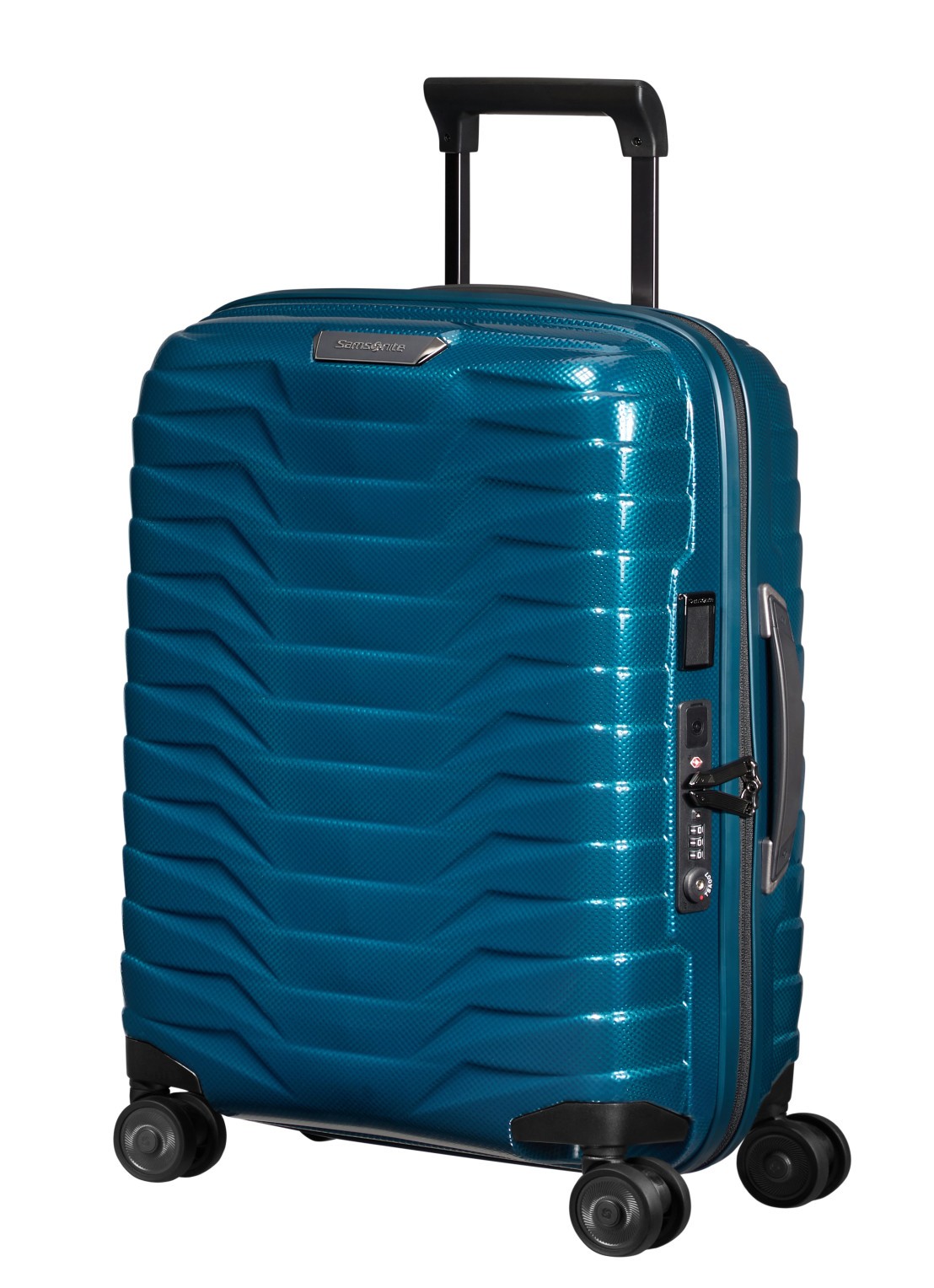 Samsonite Proxis spinner 55 cm - voorkant 7 petrolgroen