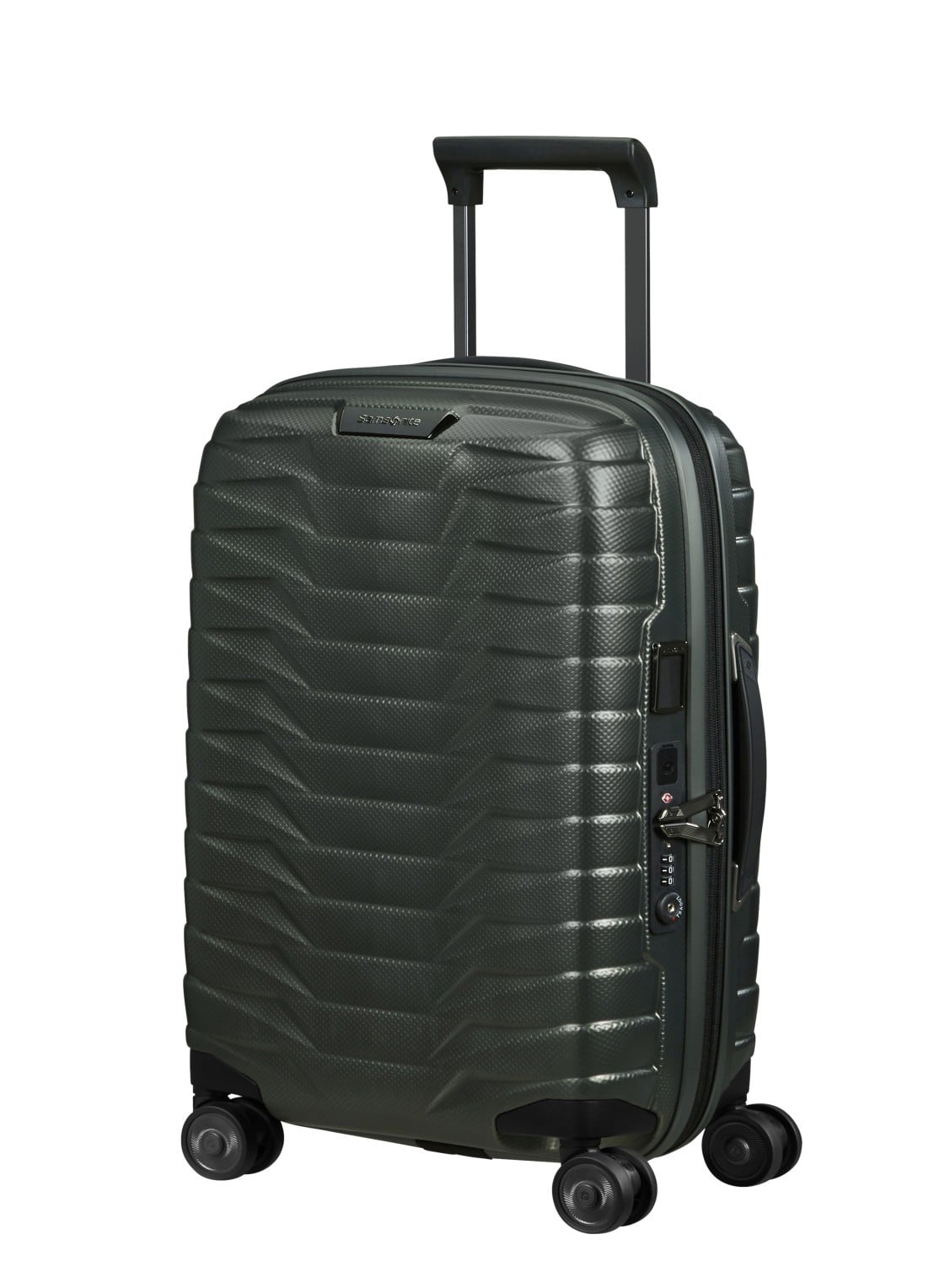 Samsonite Proxis spinner 55 cm  - voorkant 3 bronsgroen