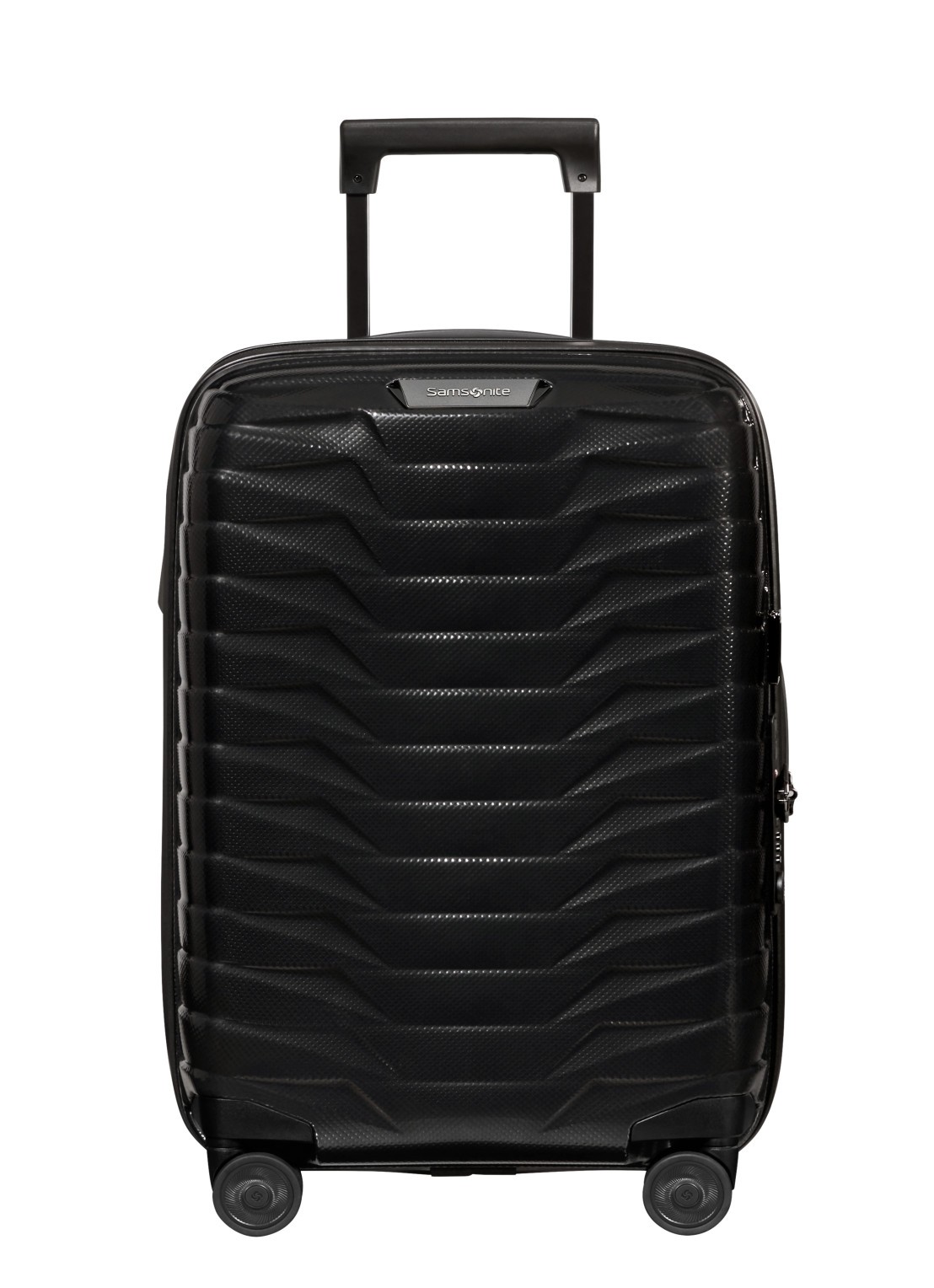 Samsonite Proxis uitbreidbare spinner 55 cm - voorkant zwart