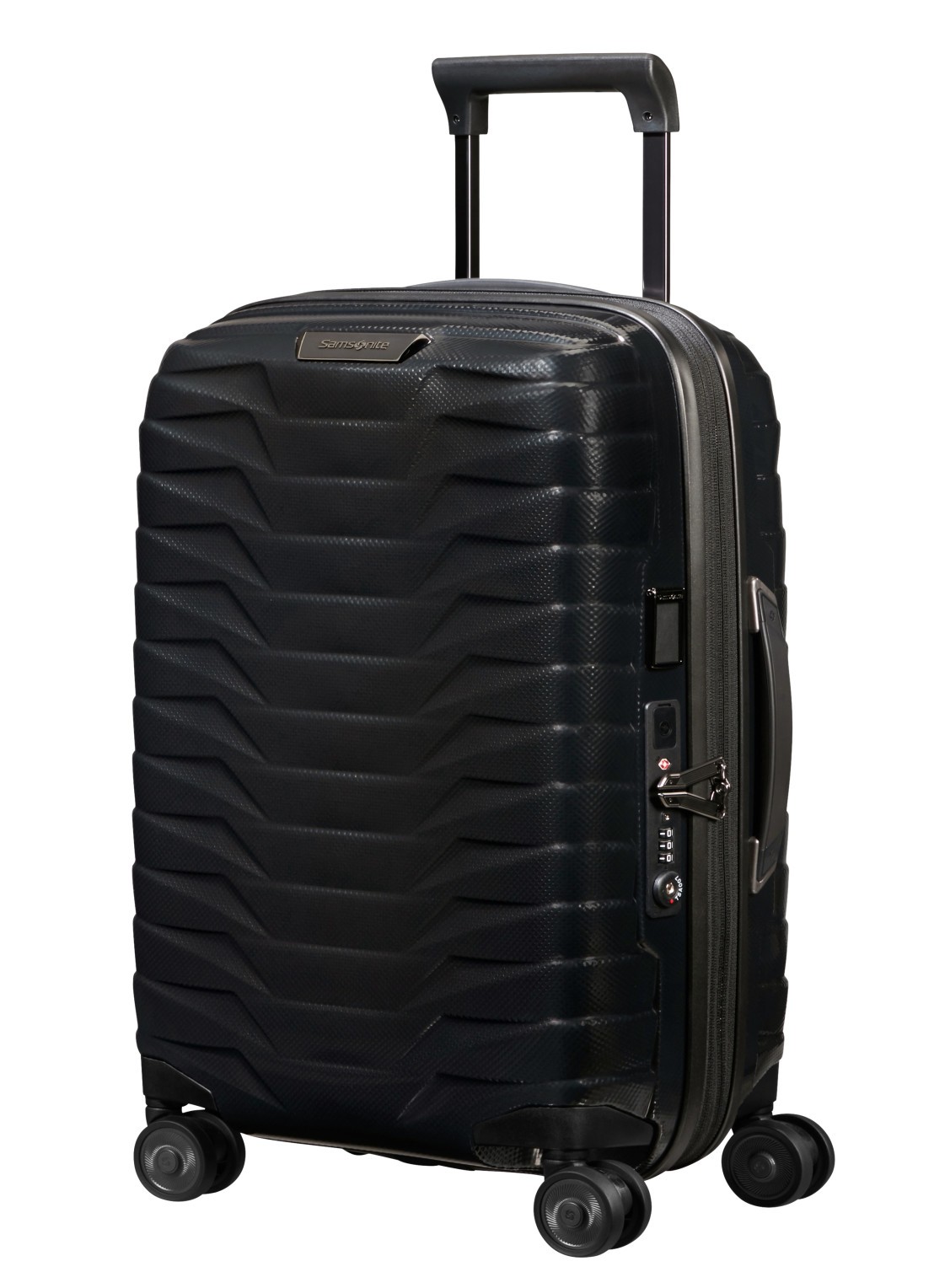 Samsonite Proxis uitbreidbare spinner 55 cm - voorkant 2 zwart
