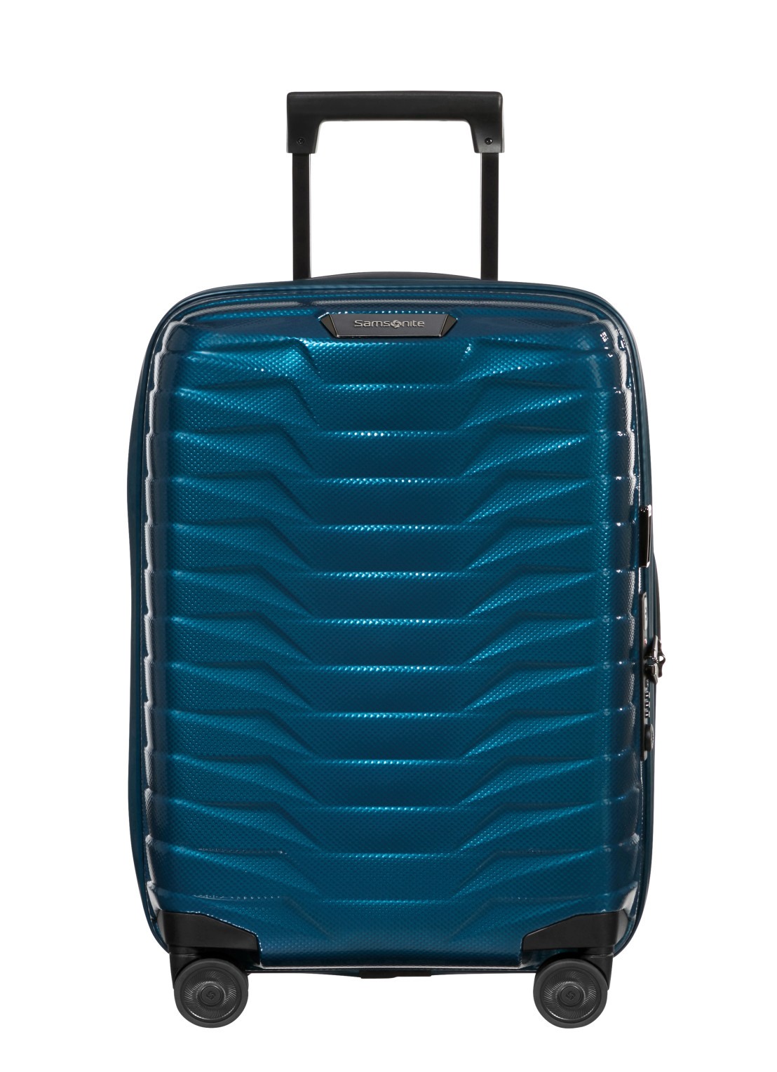 Samsonite Proxis uitbreidbare spinner 55 cm - voorkant 2 petrol
