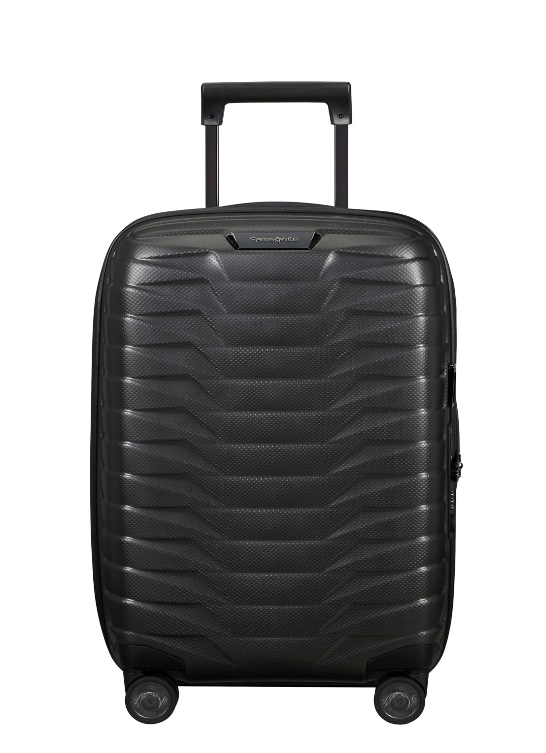 Samsonite Proxis uitbreidbare spinner 55 cm - voorkant antraciet