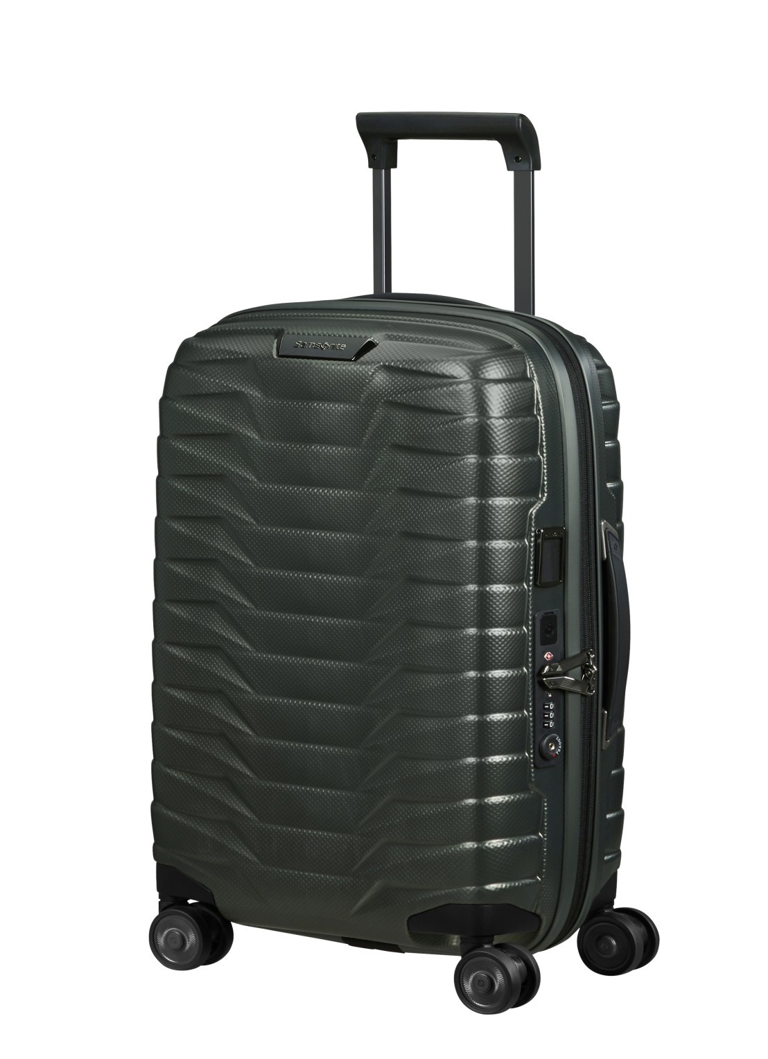Samsonite Proxis uitbreidbare spinner 55 cm - voorkant 5 bronsgroen