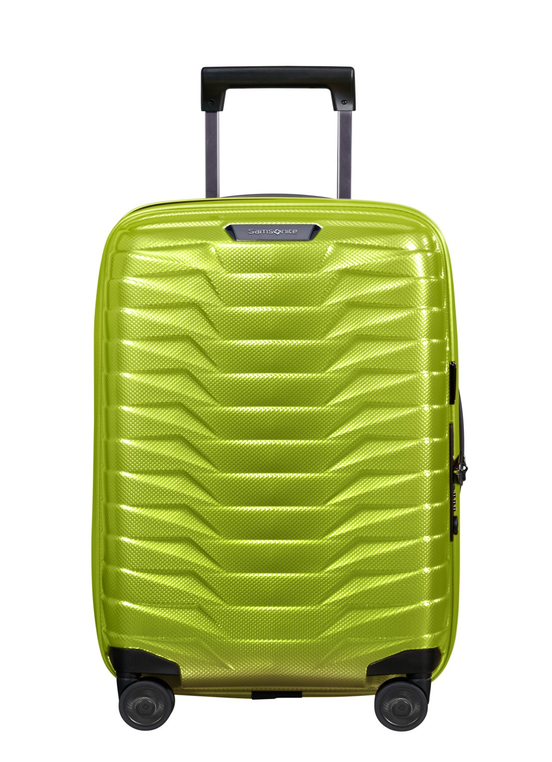 Samsonite Proxis vergrootbare spinner 55 cm - voorkant 5 lime