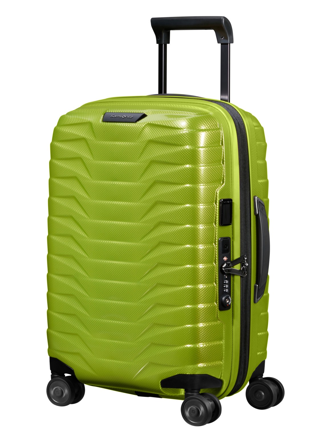 Samsonite Proxis vergrootbare spinner 55 cm - voorkant 6 lime