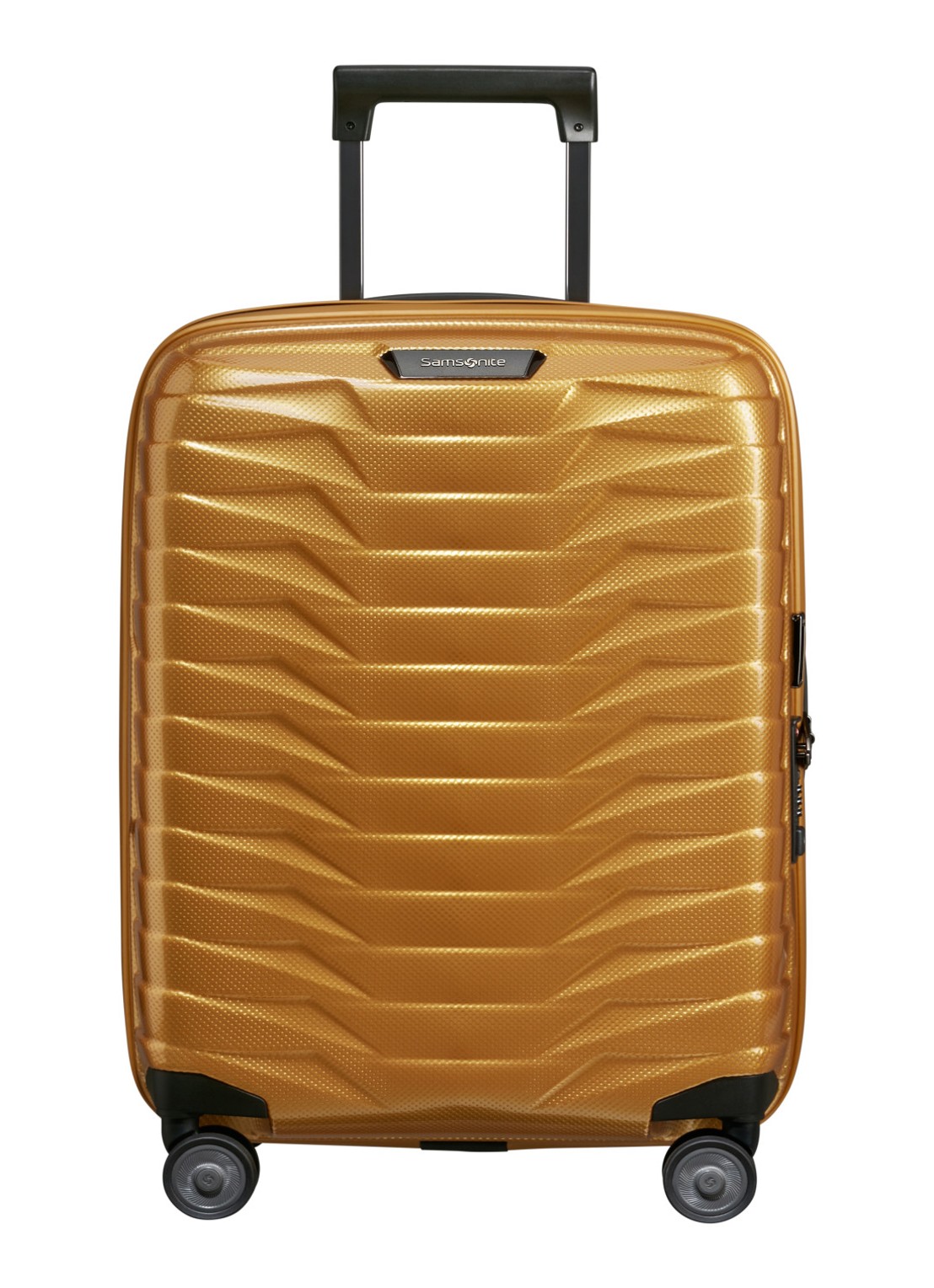 Samsonite Proxis vergrootbare spinner 55 cm - voorkant geelgoud