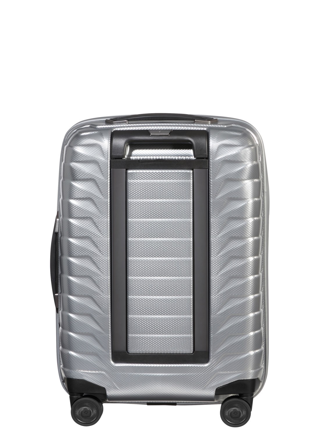Samsonite Proxis vergrootbare spinner 55 cm - achterkant zilver