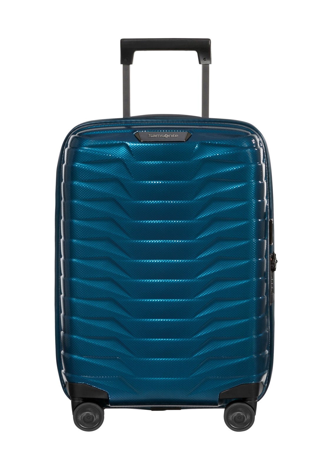 Samsonite Proxis vergrootbare spinner 55 cm - voorkant petrol
