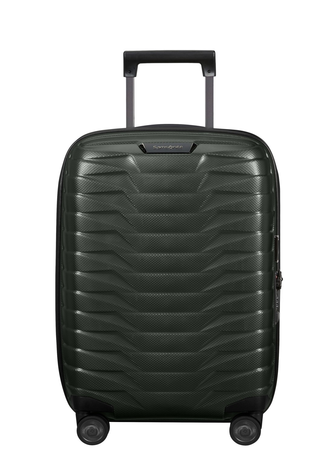 Samsonite Proxis vergrootbare spinner 55 cm - voorkant donkergroen