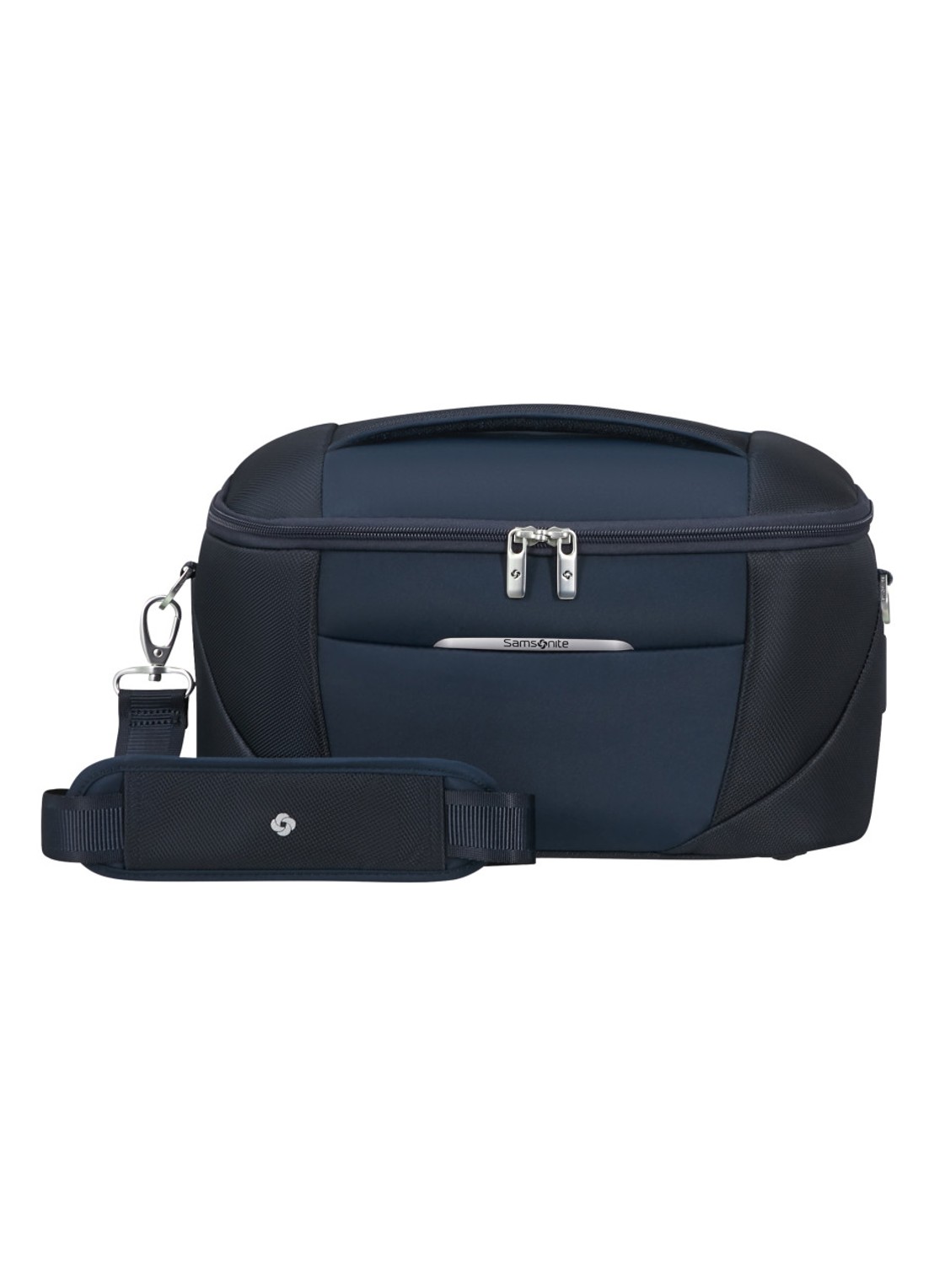 Samsonite Re-Lite beautycase met afneembare schouderriem - voorkant midnight blue