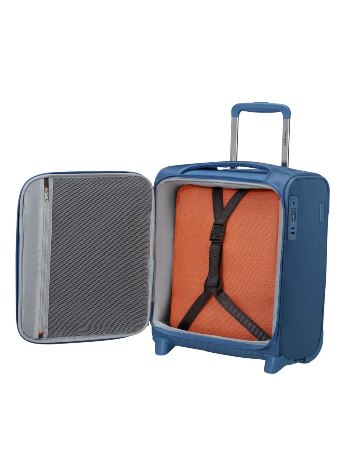 Samsonite Re-Lite trolley 45 cm - voorkant 4 capri blue