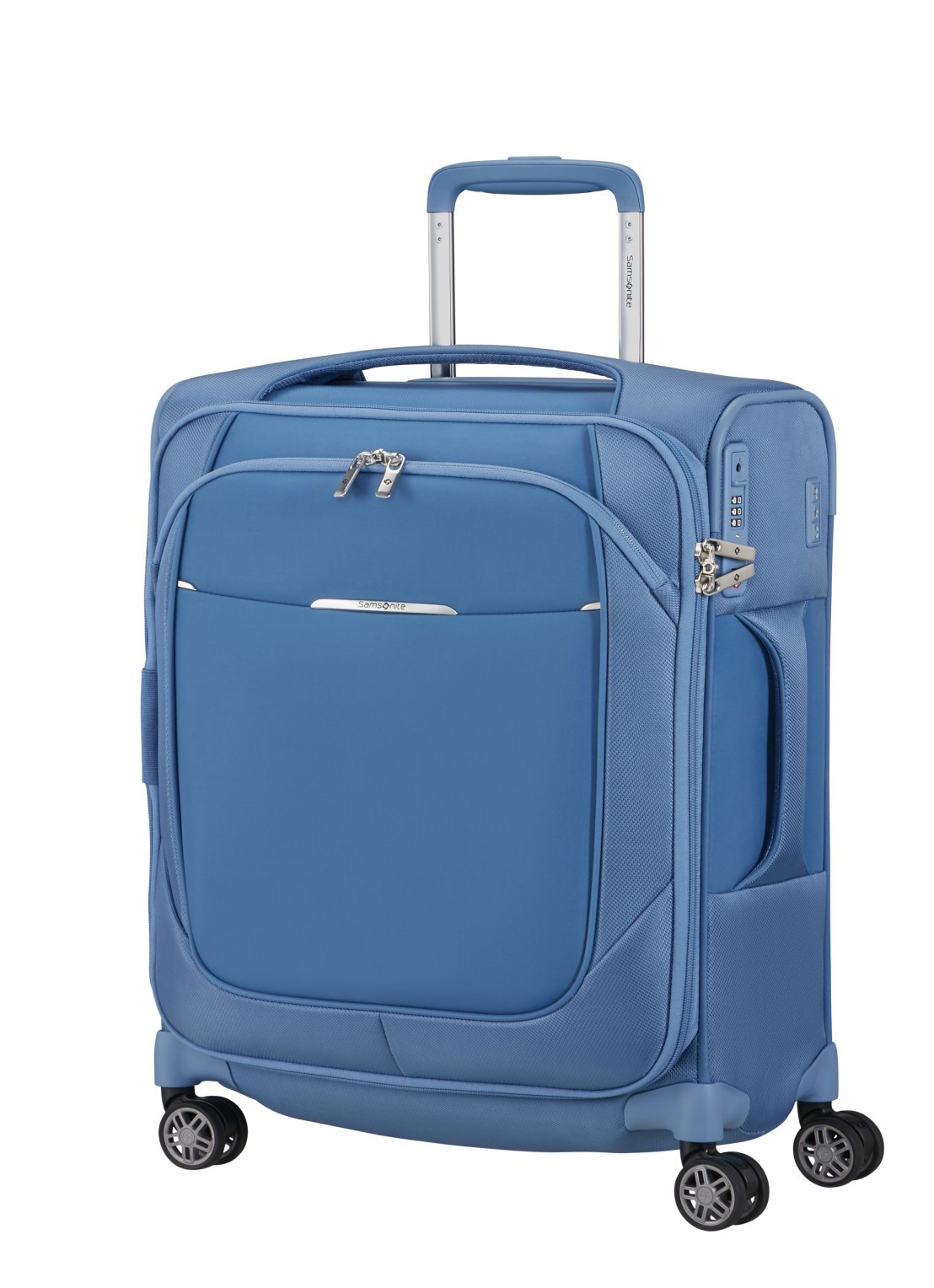 Samsonite Re-Lite vergrootbare spinner 55 cm  - voorkant 5 capri blue