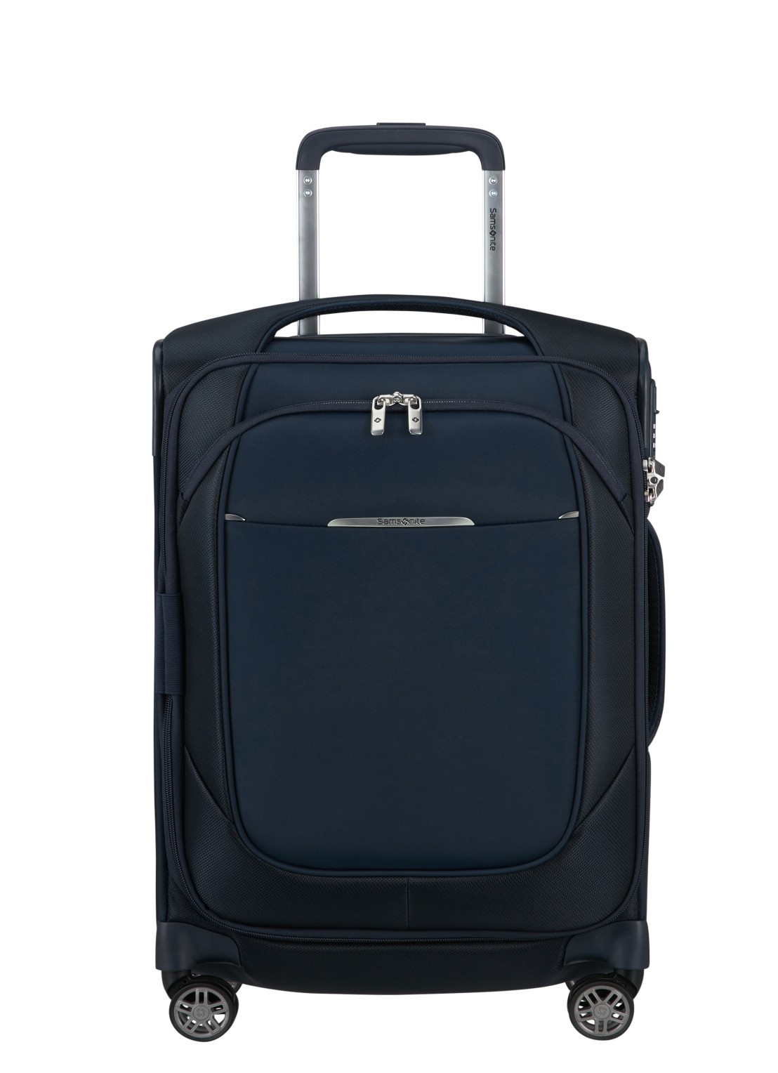Samsonite Re-Lite vergrootbare spinner 55 cm - voorkant midnight blue