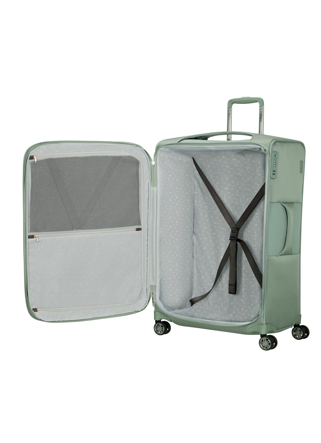 Samsonite Re-Lite vergrootbare spinner 78 cm - achterkant 3 lindegroen