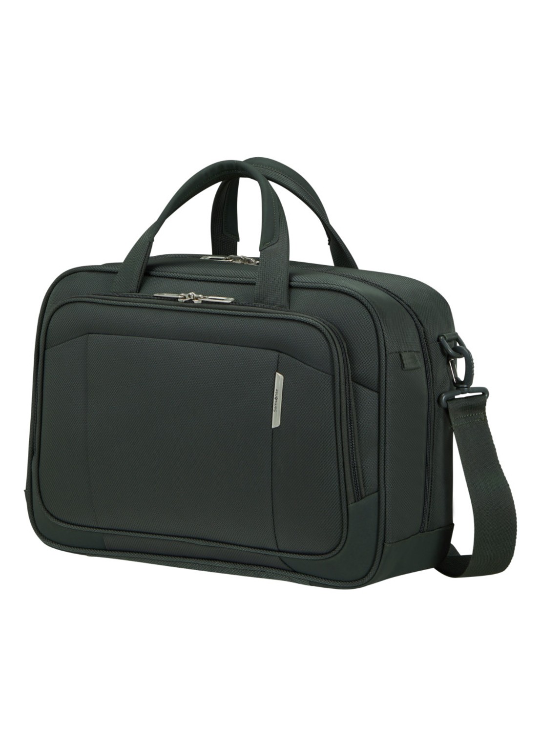 Samsonite Respark schoudertas met 15,6 inch laptopvak - voorkant 3 donkergroen
