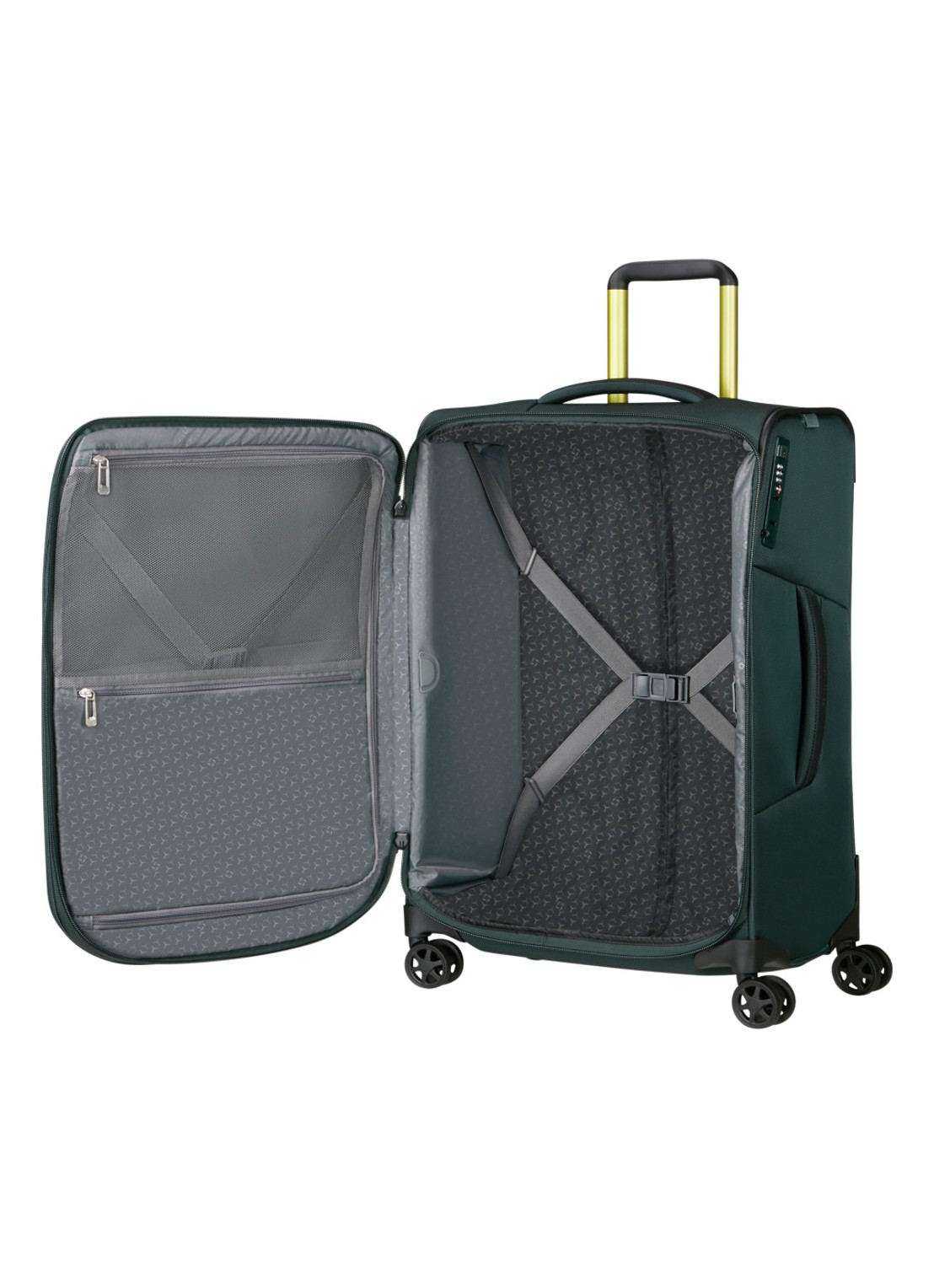 Samsonite Respark spinner 67 cm - voorkant 2 dark teal / donkergroen