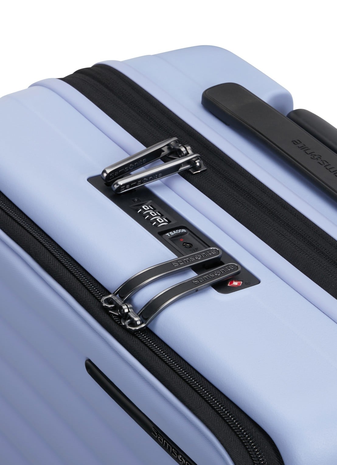 Samsonite Restackd Easy Access vergrootbare spinner 55 cm - detail 4 lavendel