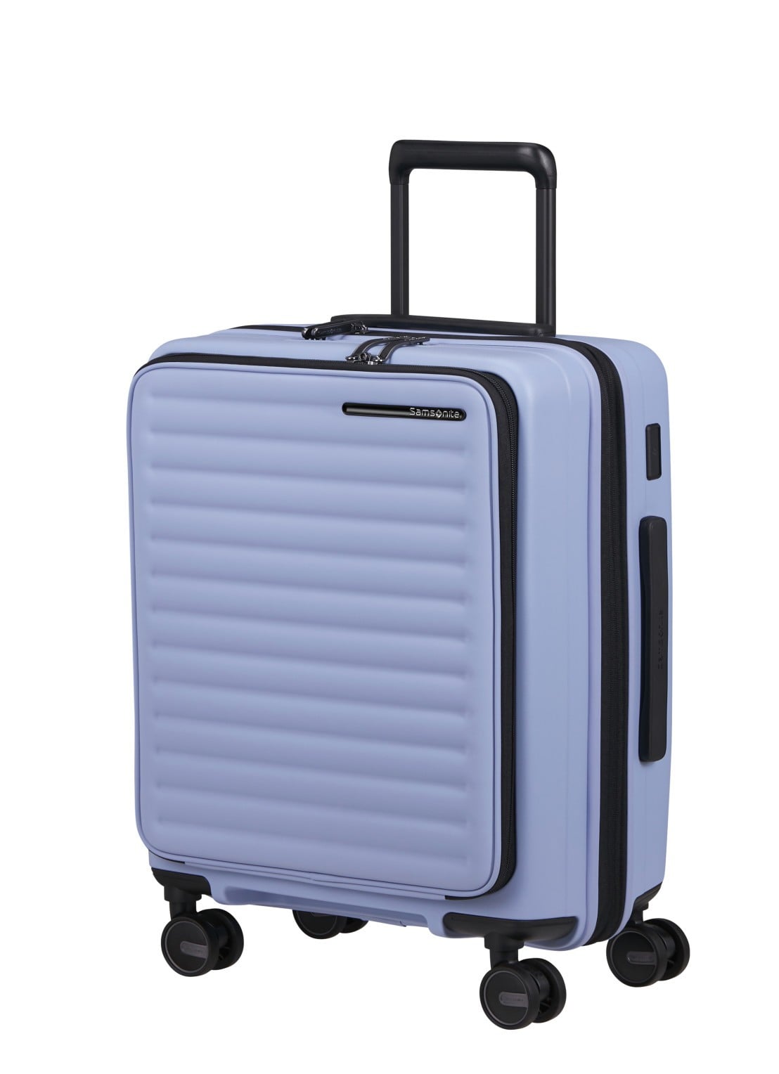 Samsonite Restackd Easy Access vergrootbare spinner 55 cm - voorkant 3 lavendel