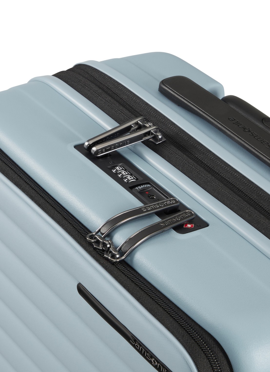 Samsonite Restackd Easy Access vergrootbare spinner 55 cm - detail 3 blauw