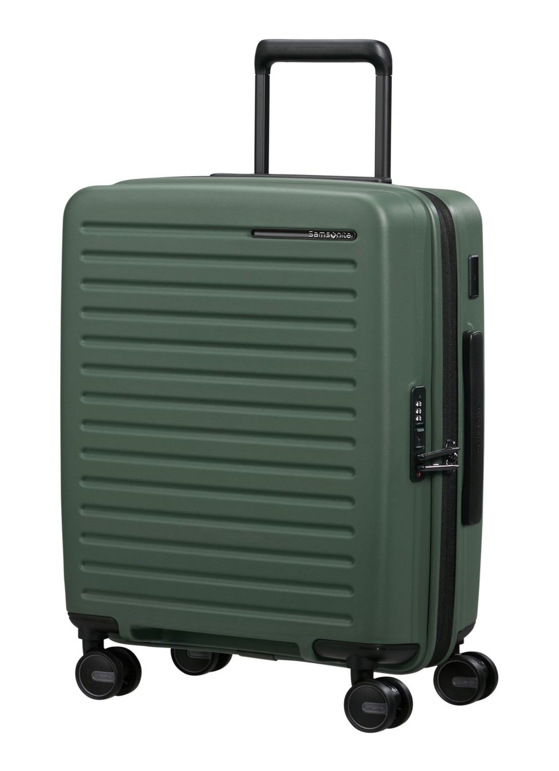 Samsonite Restackd spinner 55 cm - voorkant 5 donkergroen
