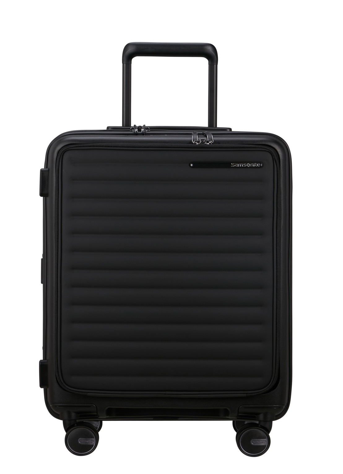 Samsonite Restackd spinner 55 cm - voorkant 3 zwart