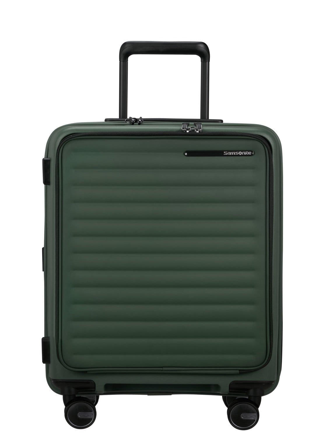 Samsonite Restackd spinner 55 cm - voorkant donkergroen