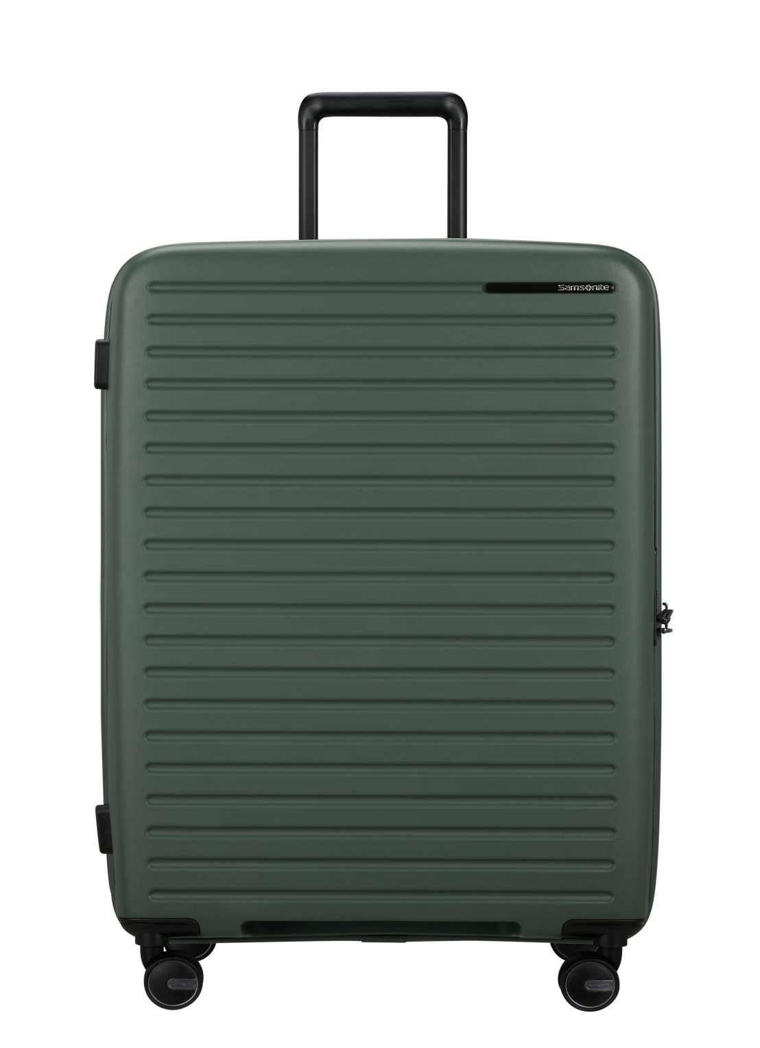 Samsonite Restackd spinner 75 cm - voorkant 3 donkergroen