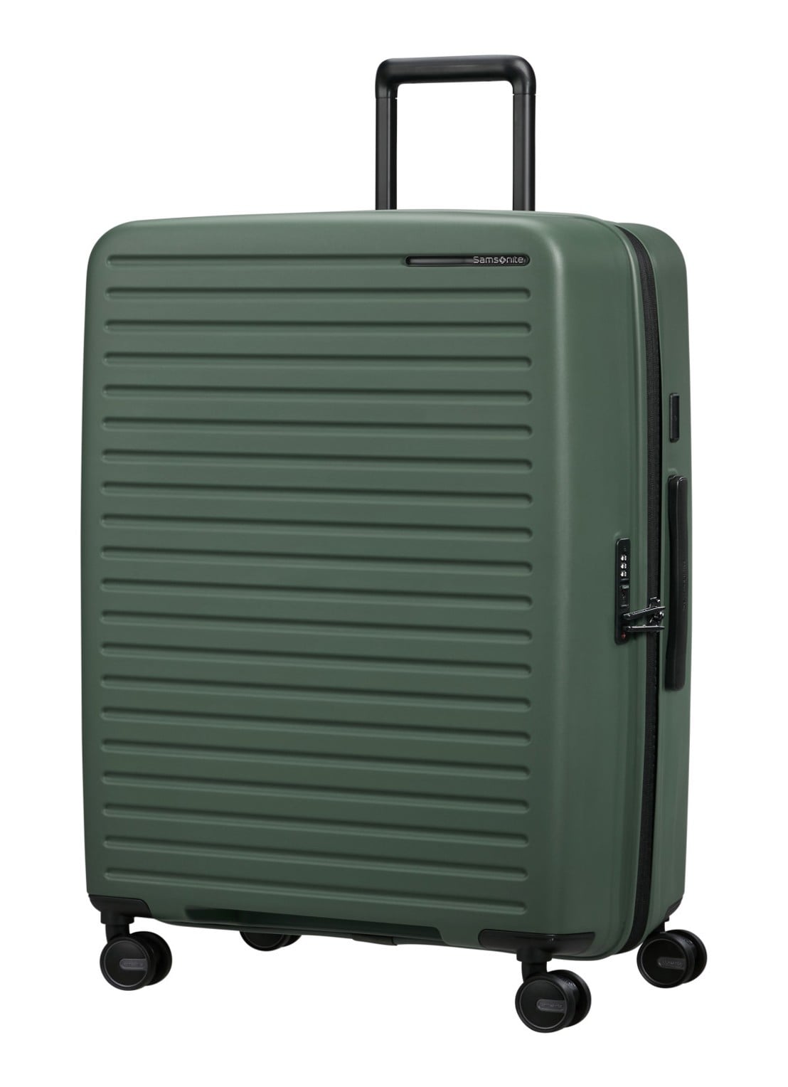 Samsonite Restackd spinner 75 cm - voorkant 4 donkergroen