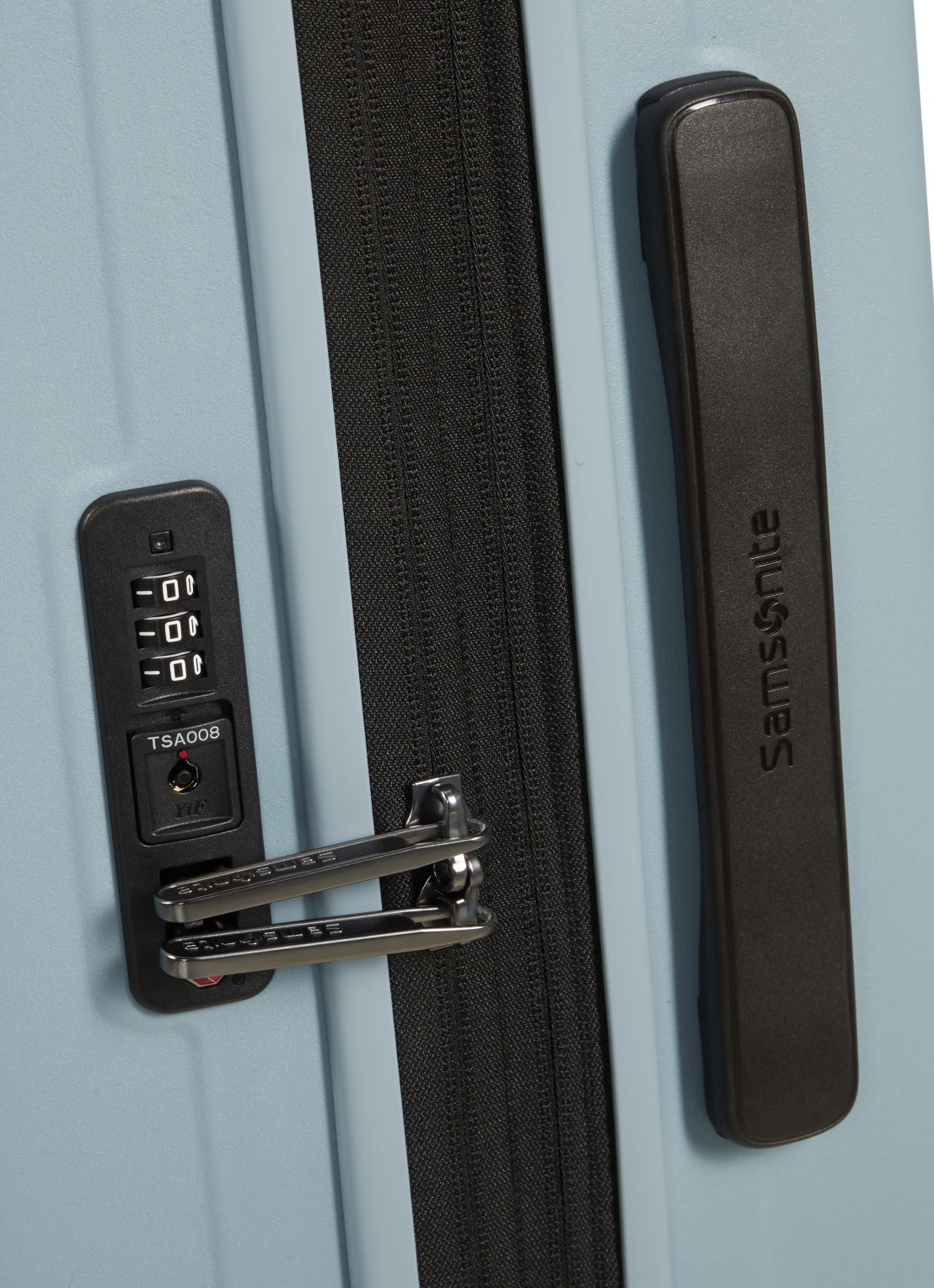 Samsonite Restackd vergrootbare spinner 55 cm - detail 2 blauw