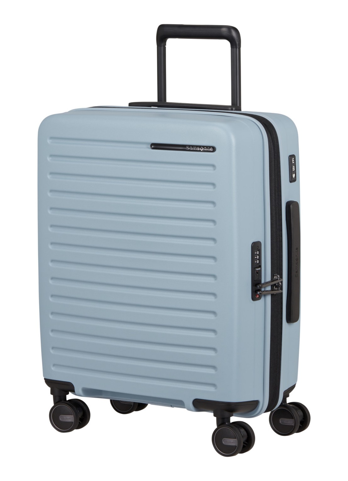Samsonite Restackd vergrootbare spinner 55 cm - voorkant 5 blauw