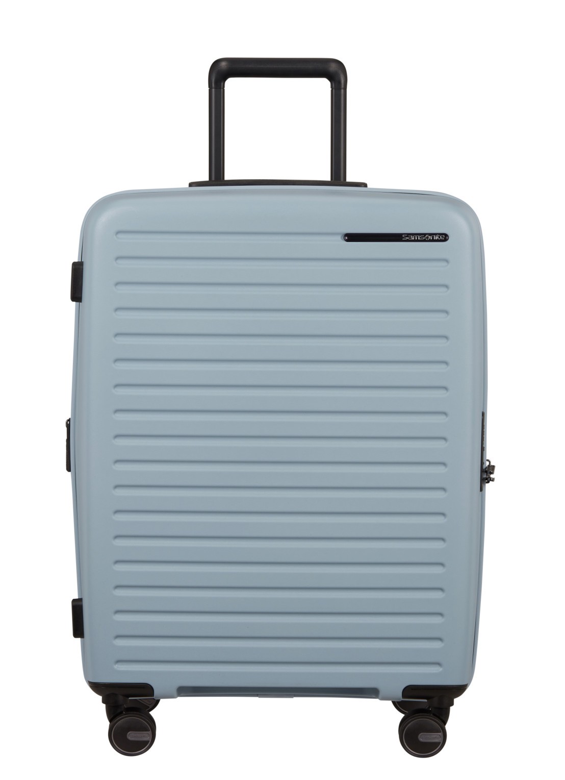 Samsonite Restackd vergrootbare spinner 68 cm - voorkant 2 lichtblauw