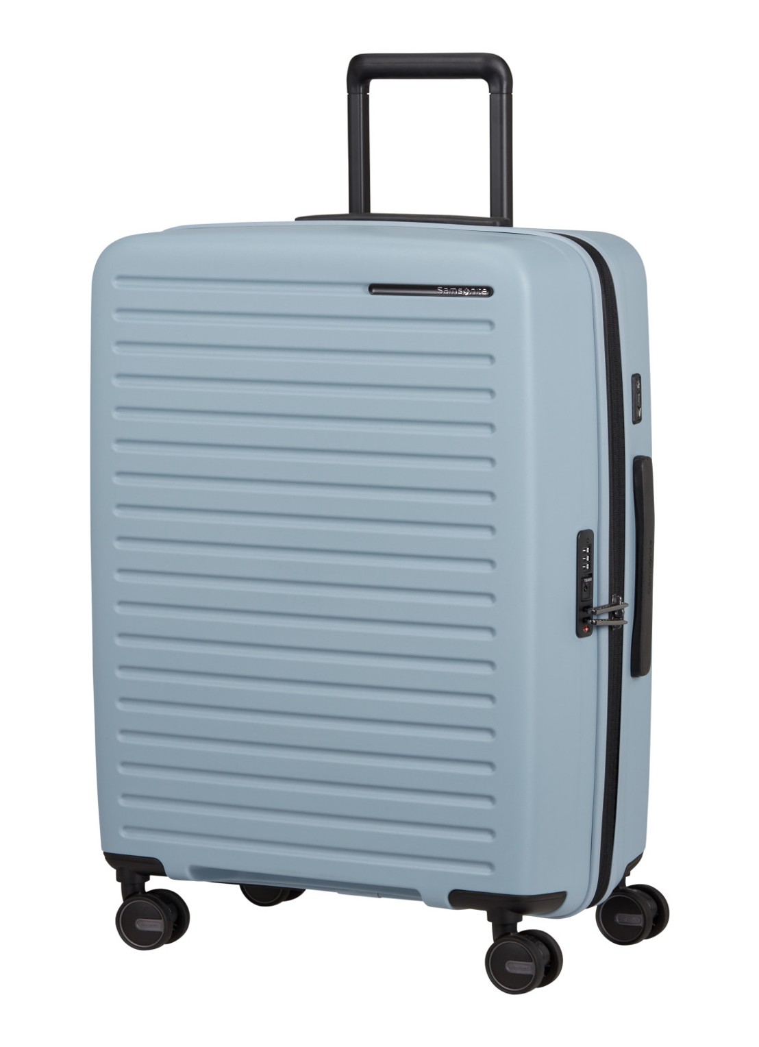 Samsonite Restackd vergrootbare spinner 68 cm - voorkant 3 lichtblauw