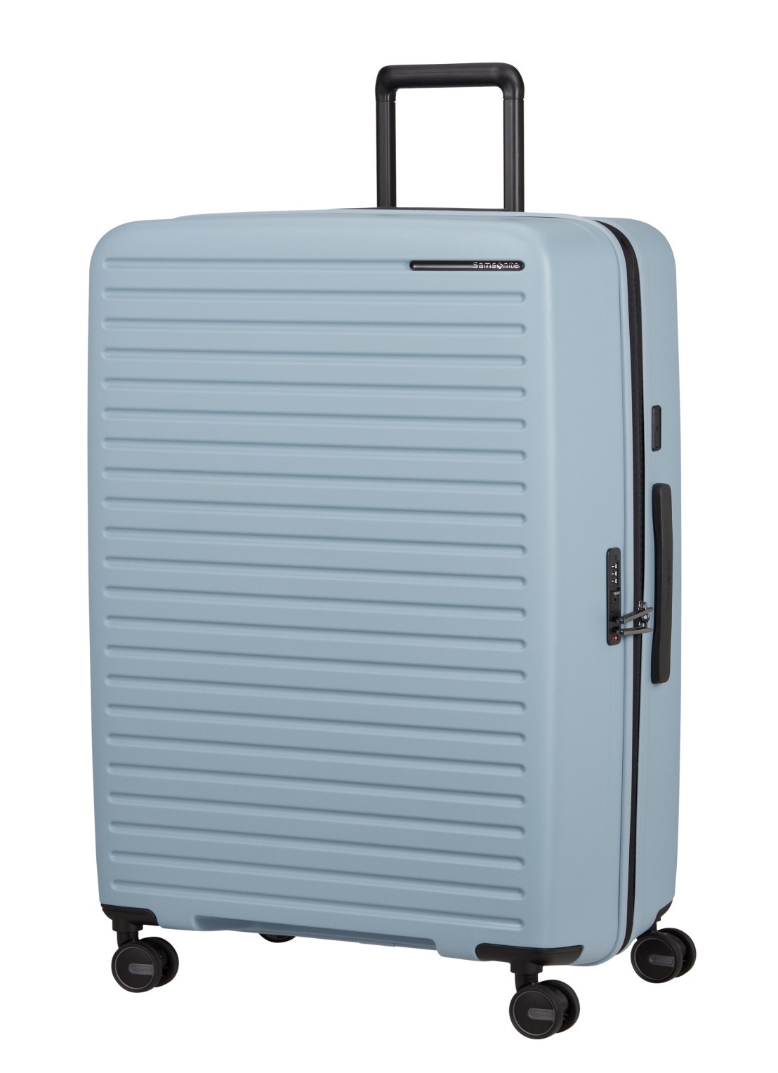 Samsonite Restackd vergrootbare spinner 81 cm - voorkant 2 blauw