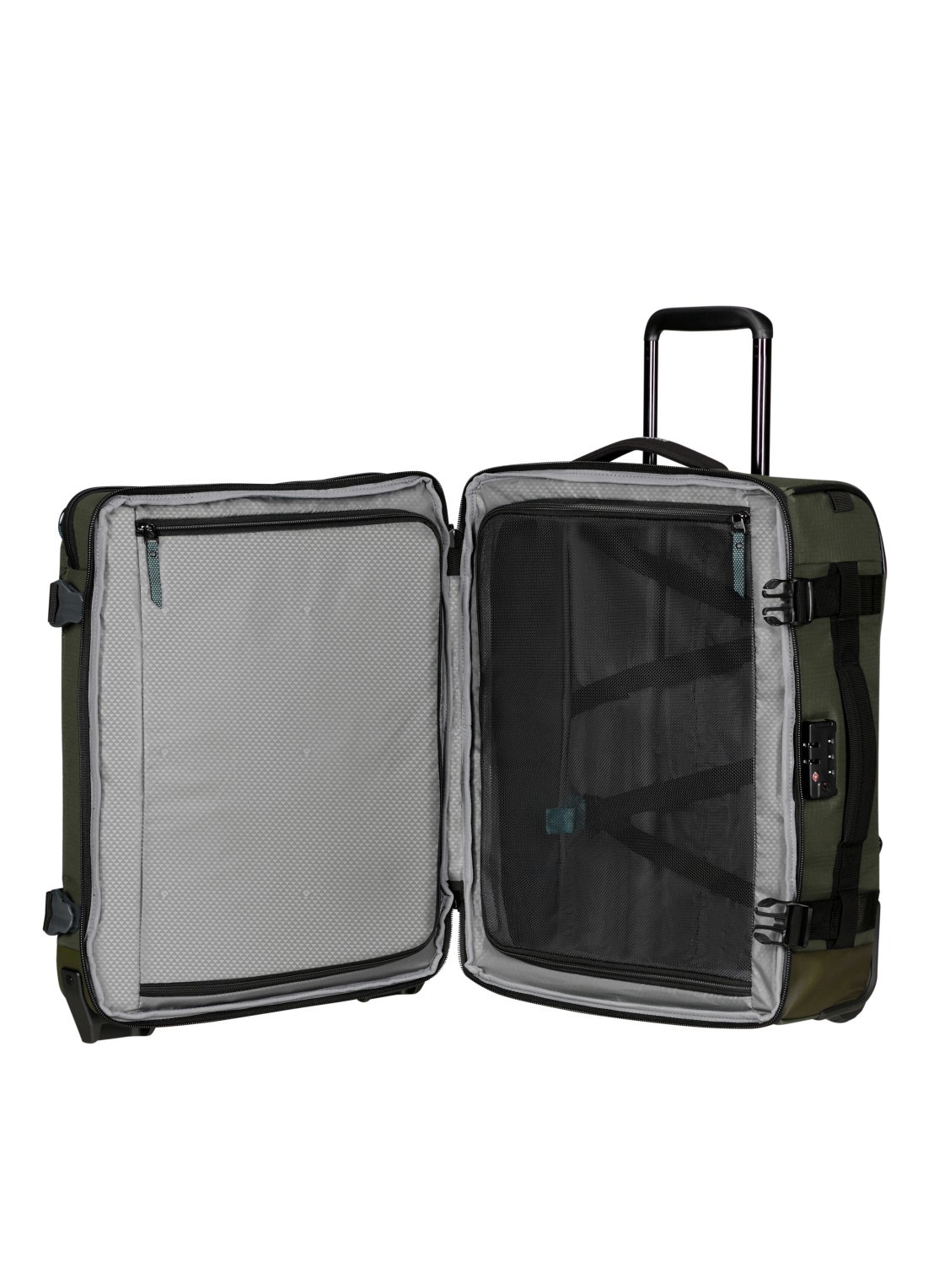 Samsonite Roadseeker Duffle/Backpack trolley 55 cm - voorkant 2 dark olive / olijfgroen
