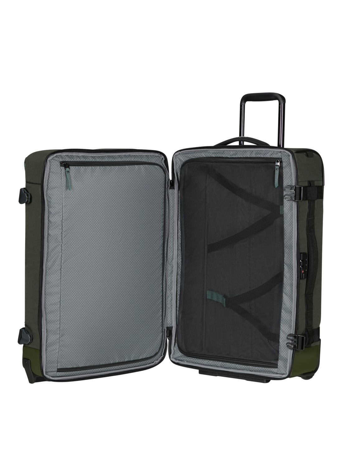 Samsonite Roadseeker Duffle trolley 68 cm - voorkant 4 dark olive / olijfgroen