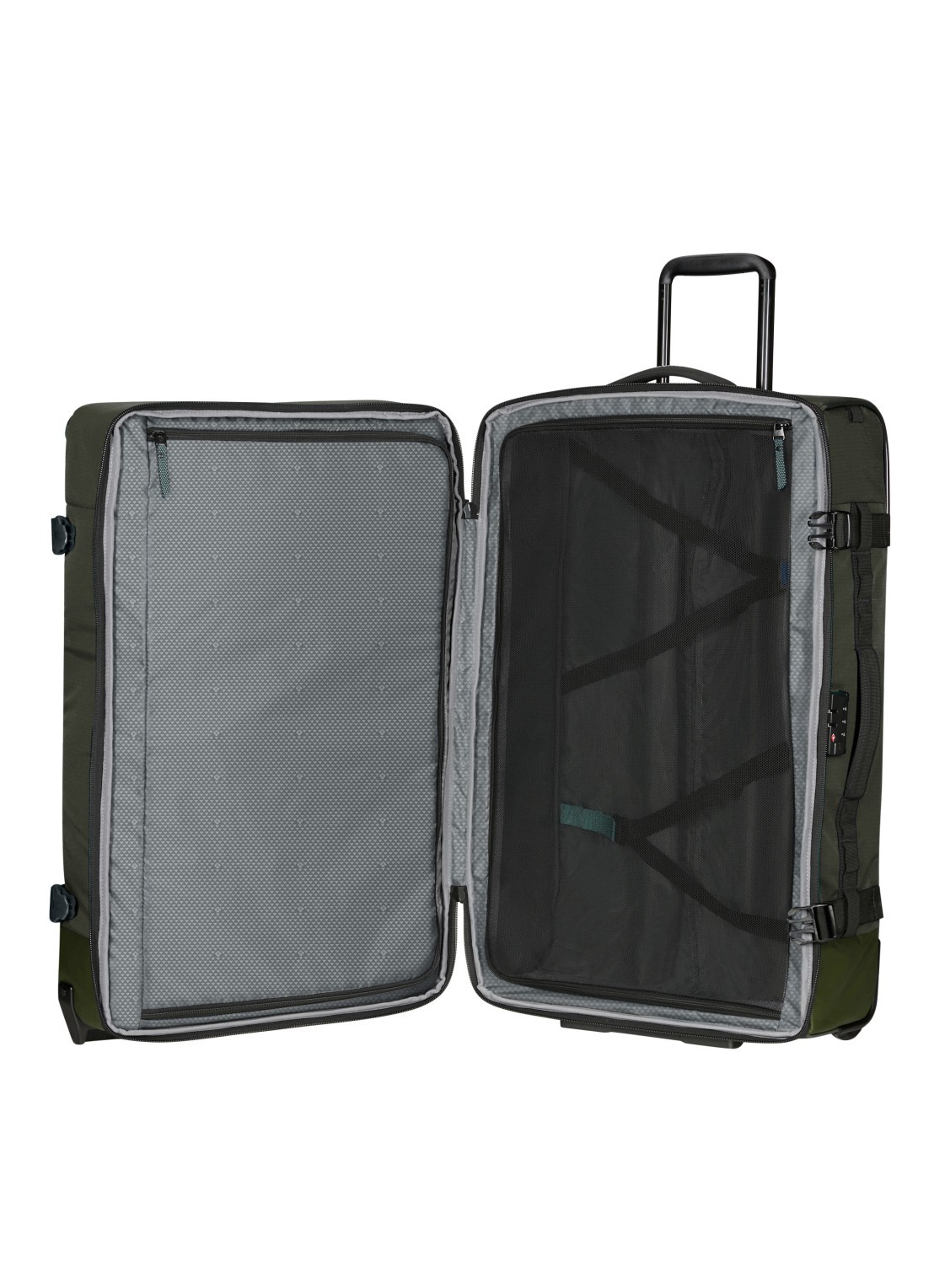 Samsonite Roadseeker Duffle trolley 79 cm - voorkant 5 dark olive / olijfgroen